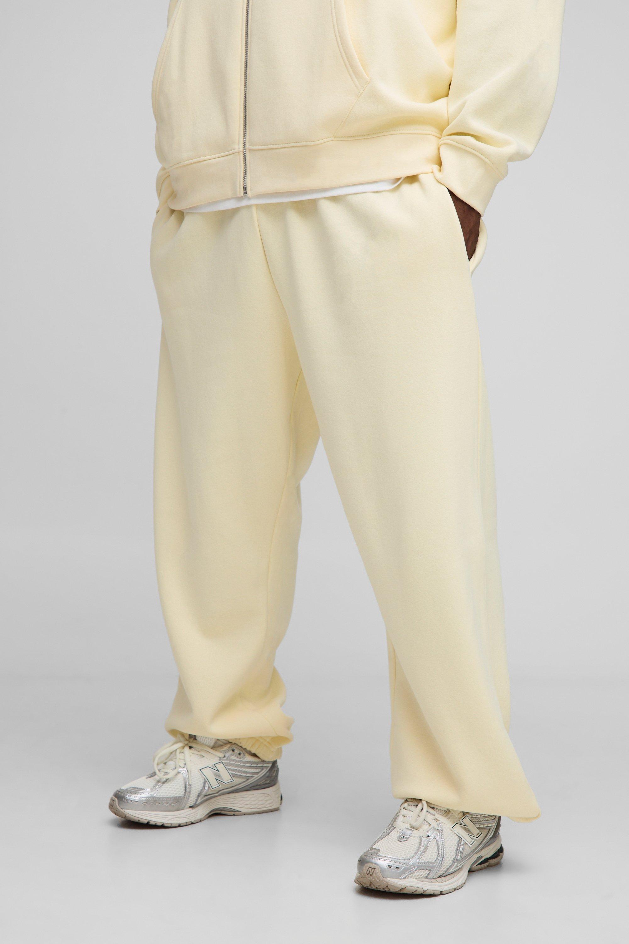 Mens Yellow Plus Basic Oversized Jogger, Yellow