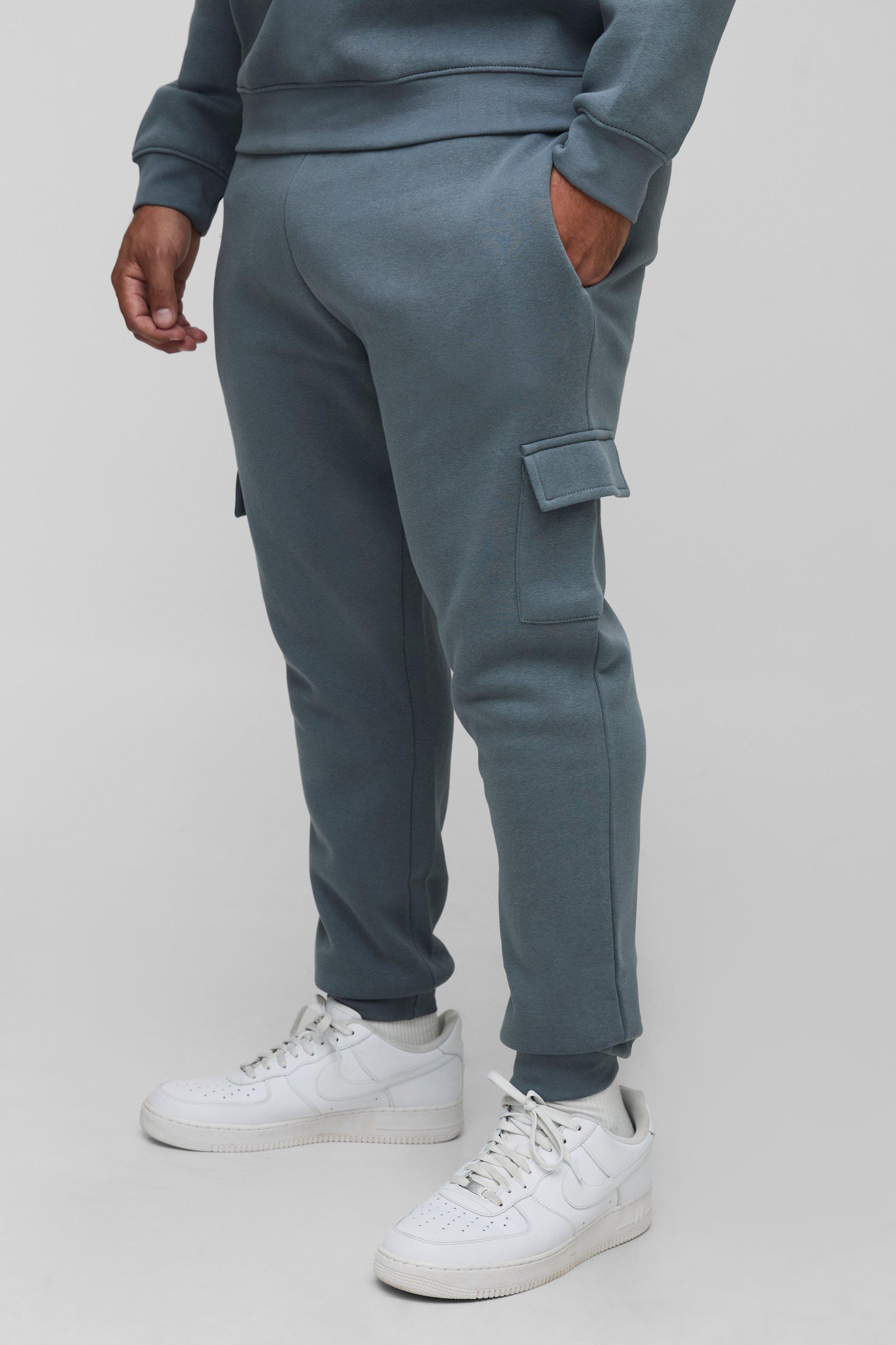 Image of Plus Basic Skinny Fit Cargo Jogger, Grigio