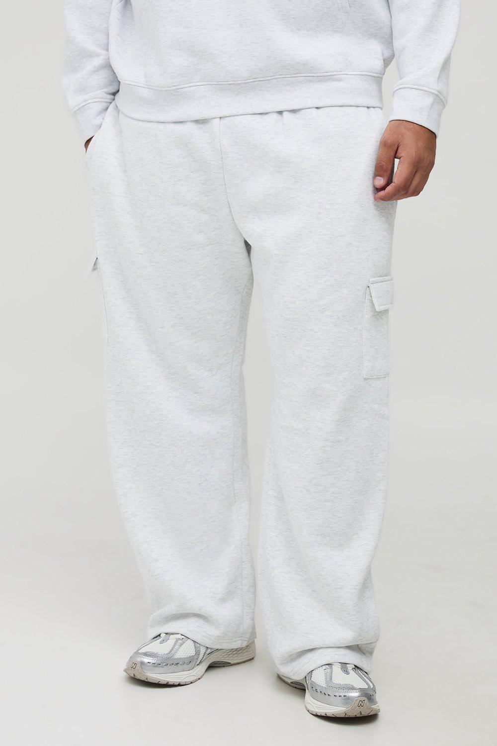 Image of Plus Basic Straight Leg Cargo Jogger, Grigio