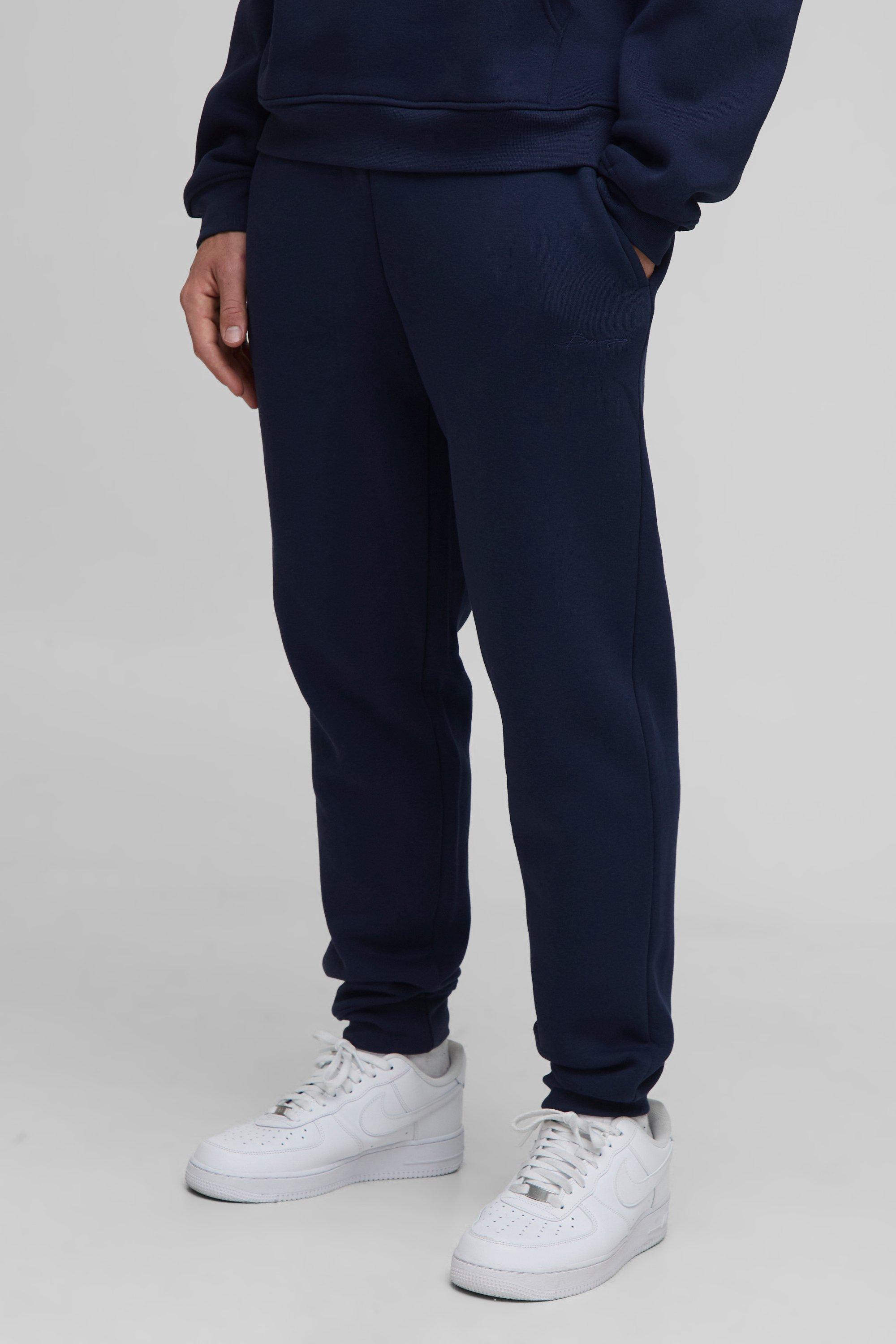 Image of Basic BM Signature Regular Fit Jogger, Navy