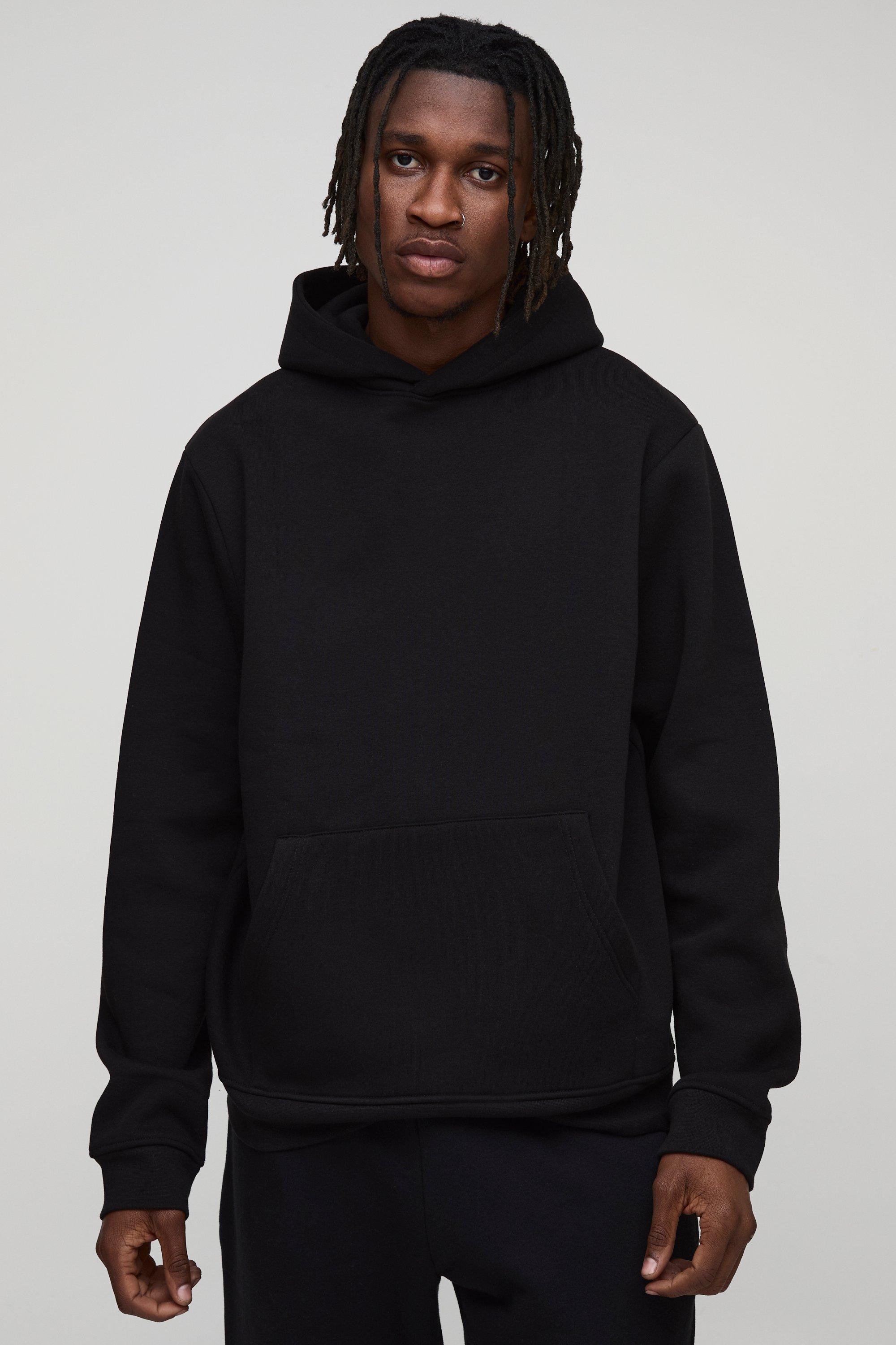 Image of Tall Basic Regular Fit Over the Head Hoodie, Nero