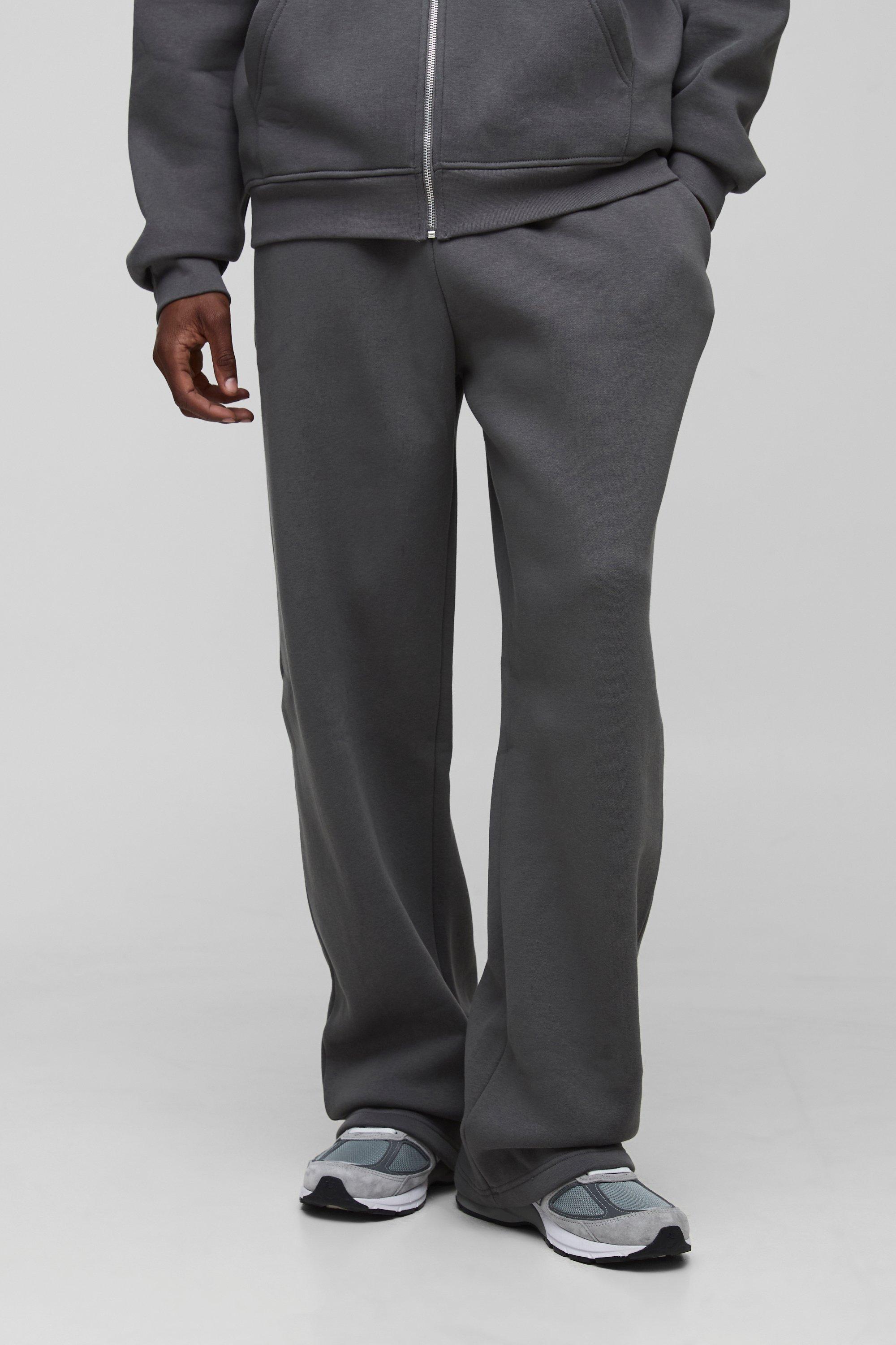 Mens Grey Tall Basic Straight Leg Joggers, Grey