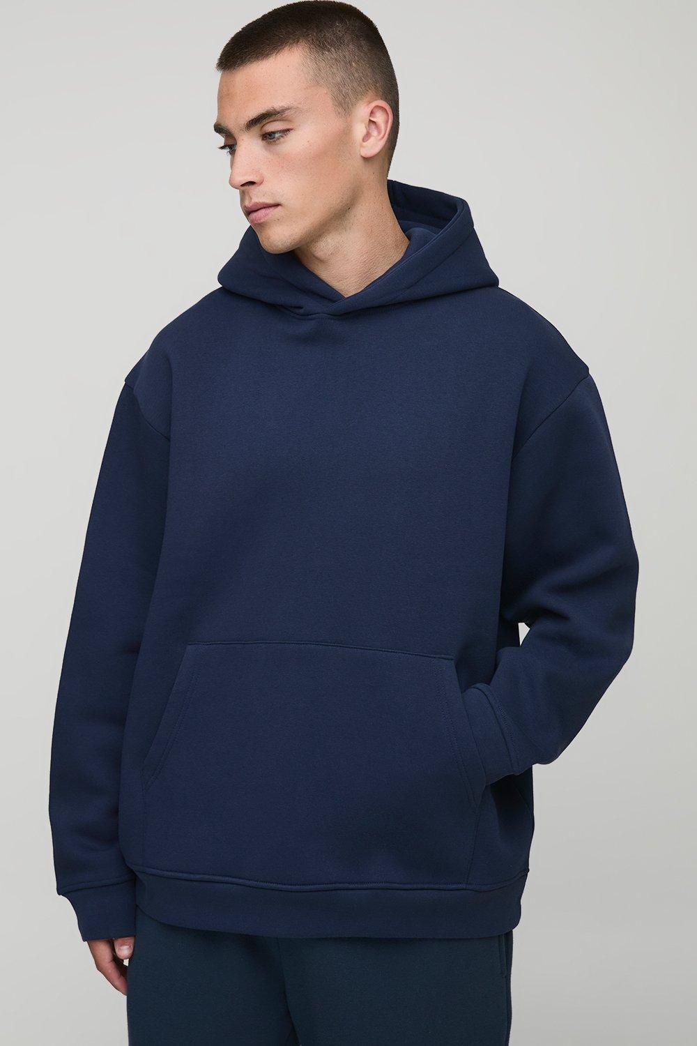Image of Basic Oversized Over the Head Hoodie, Navy
