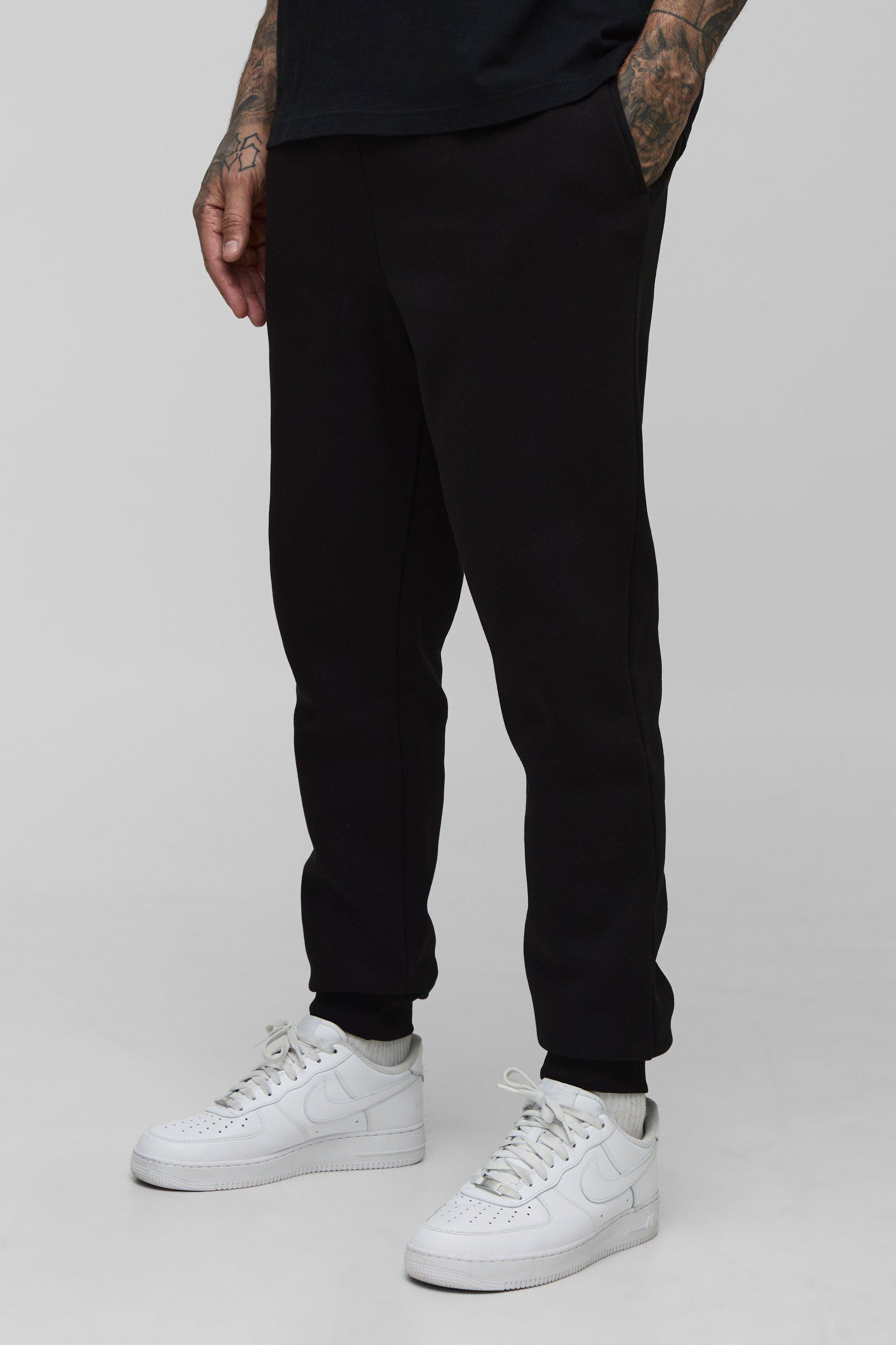 Mens Black Tall Basic Slim Fit Joggers, Black