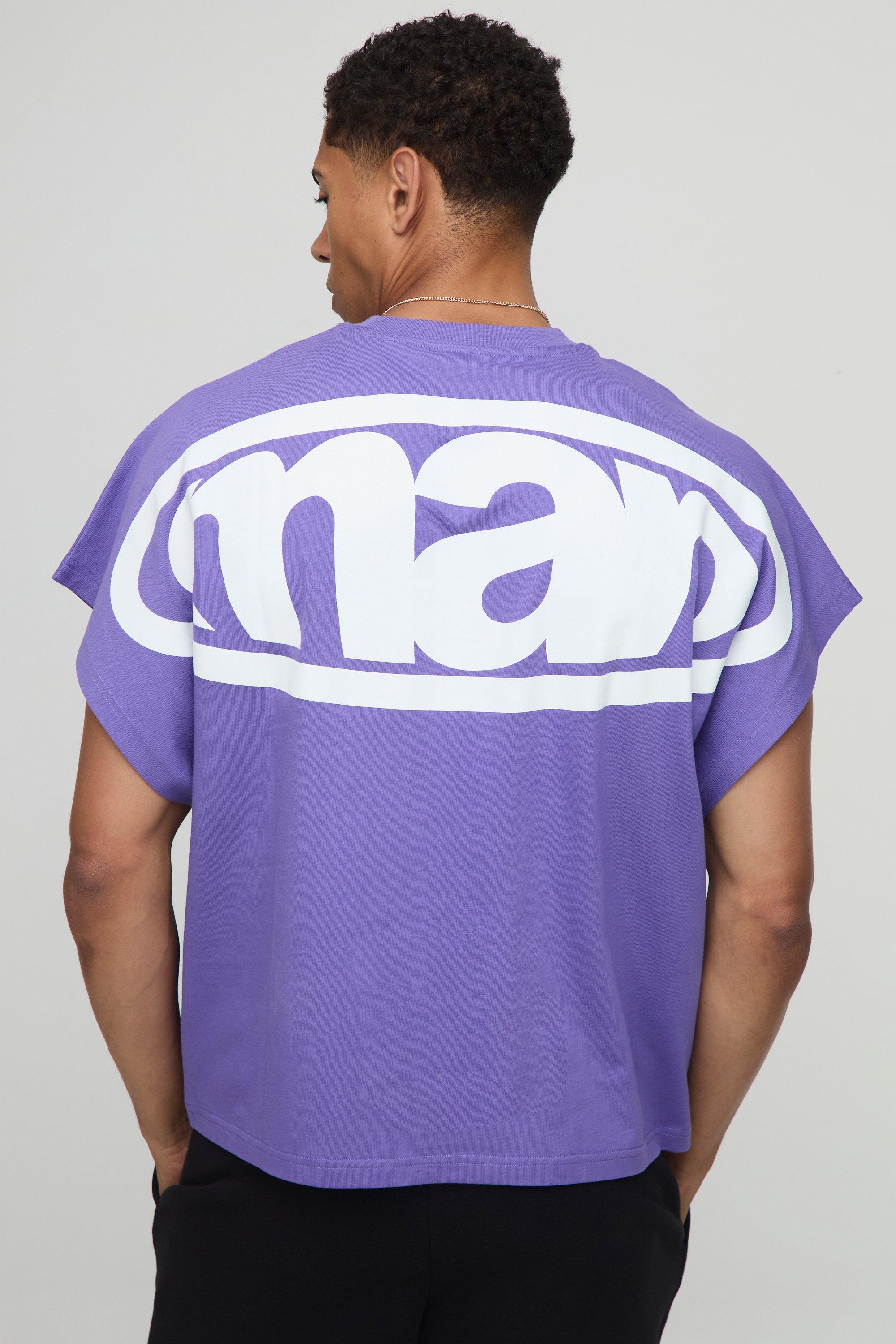Image of Purple Extreme Oversized Boxy MAN T-Shirt, Purple
