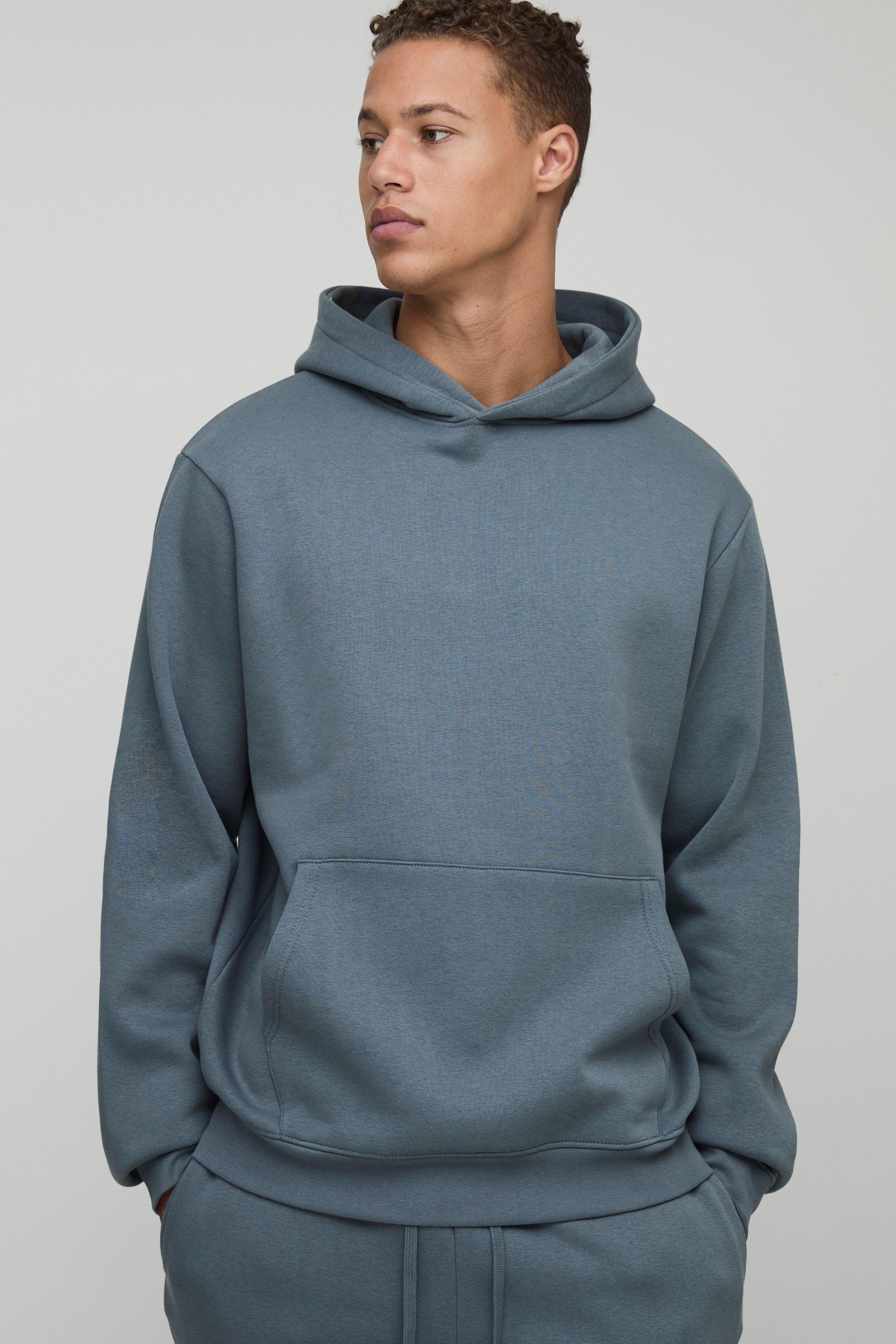 Image of Tall Basic Regular Fit Over the Head Hoodie, Grigio