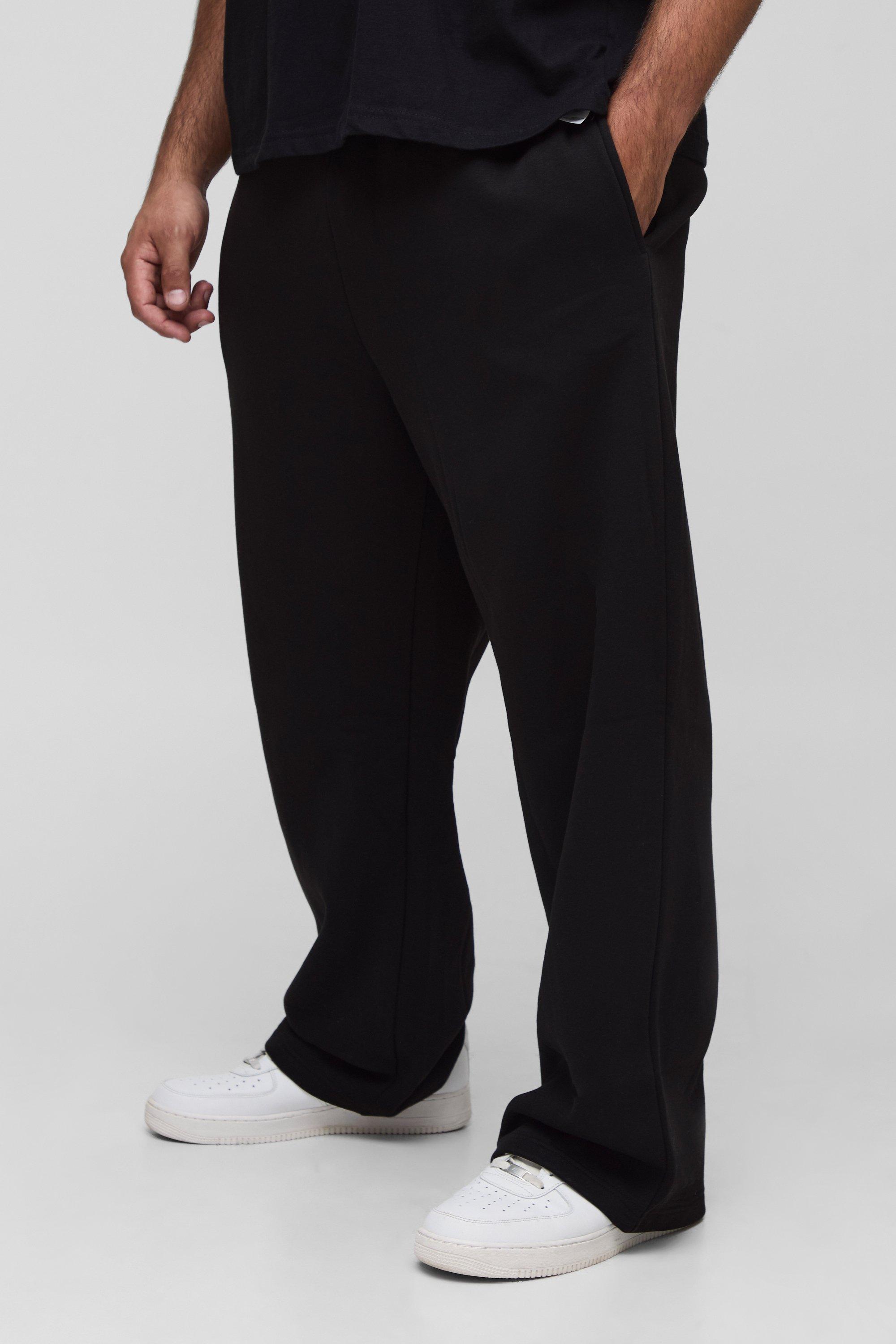 Image of Plus Basic Straight Leg Joggers, Nero