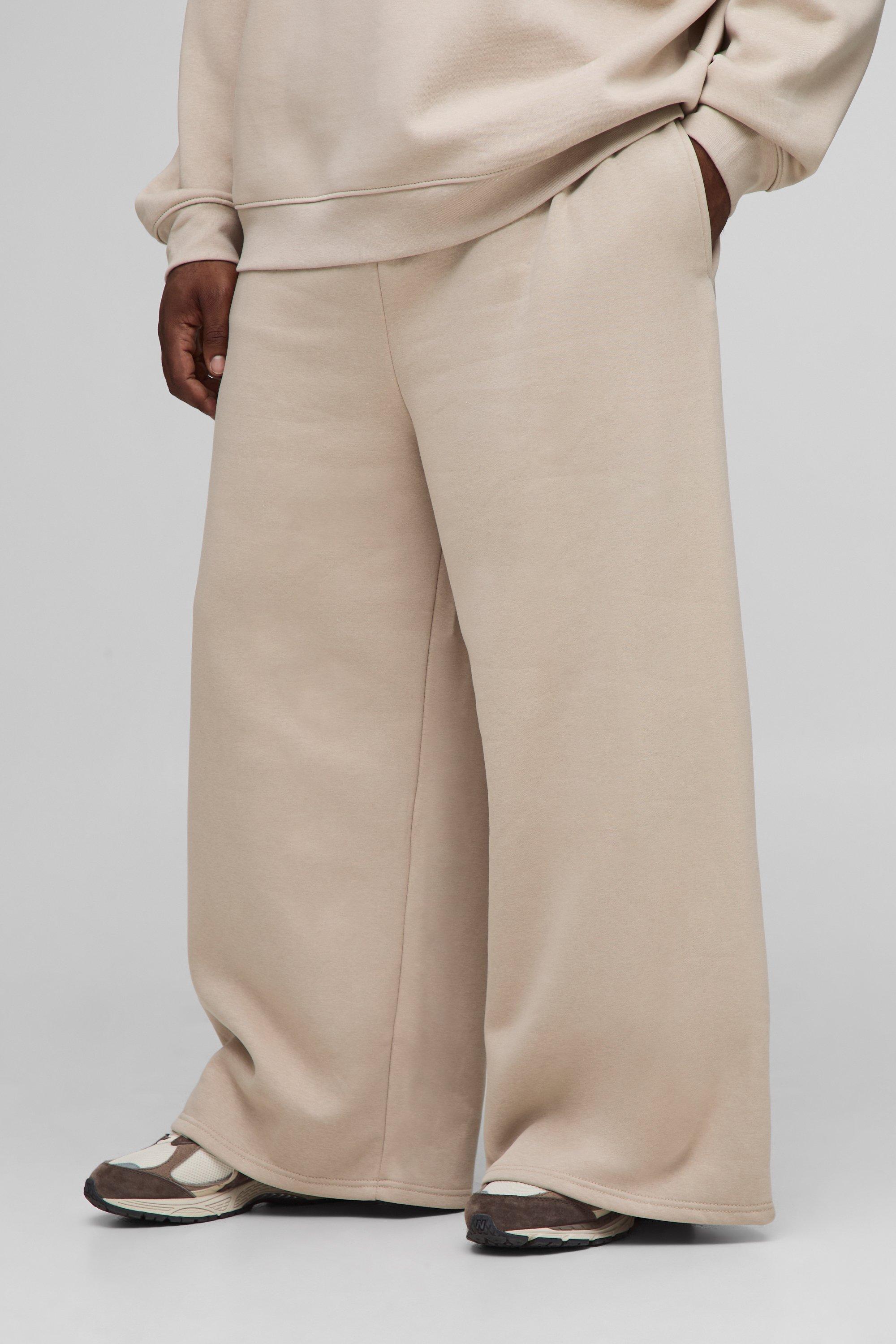 Image of Plus Basic Extreme Wide Leg Jogger, Beige