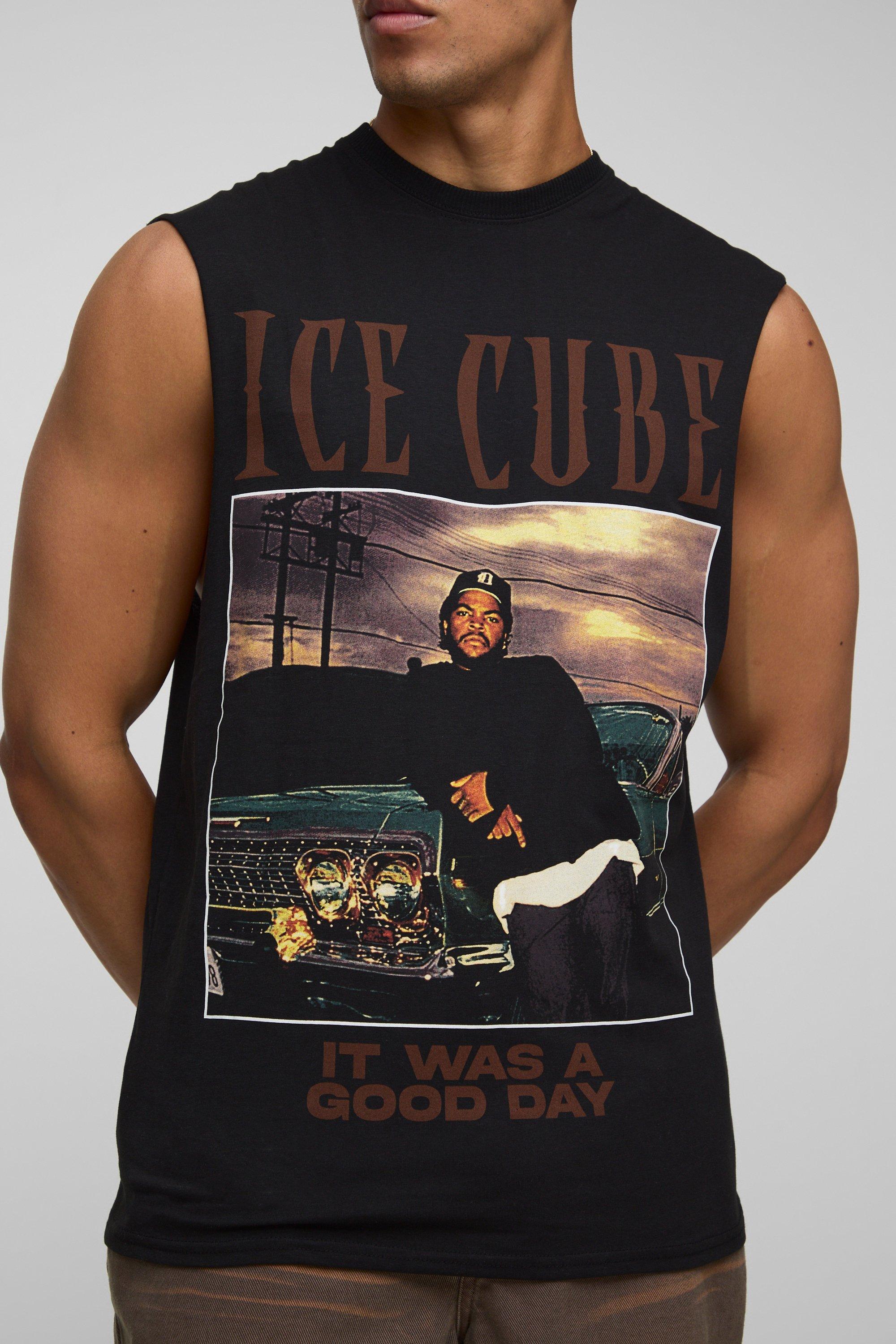 Mens Black Regular Fit Ice Cube License vest, Black