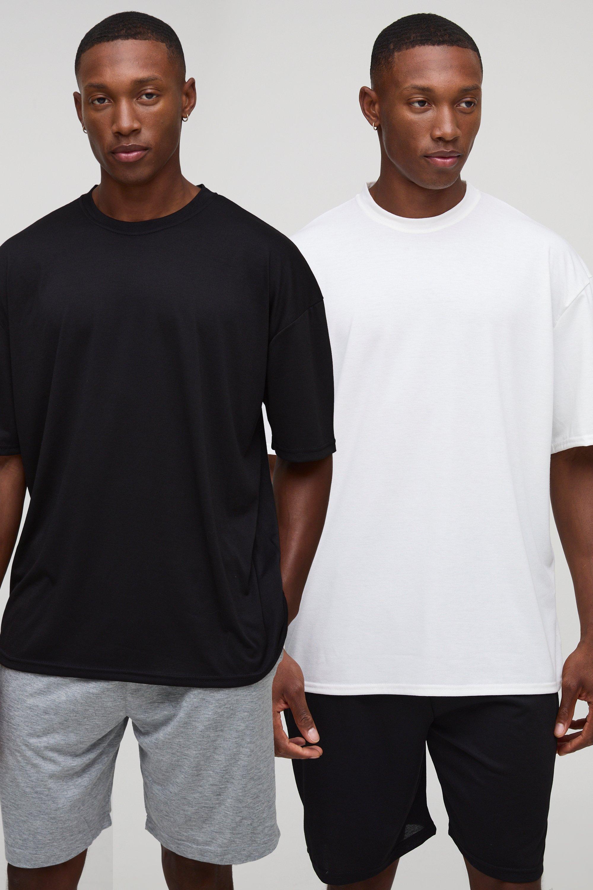 Mens Multi 2 Pack T-shirt & Short Lounge Set, Multi