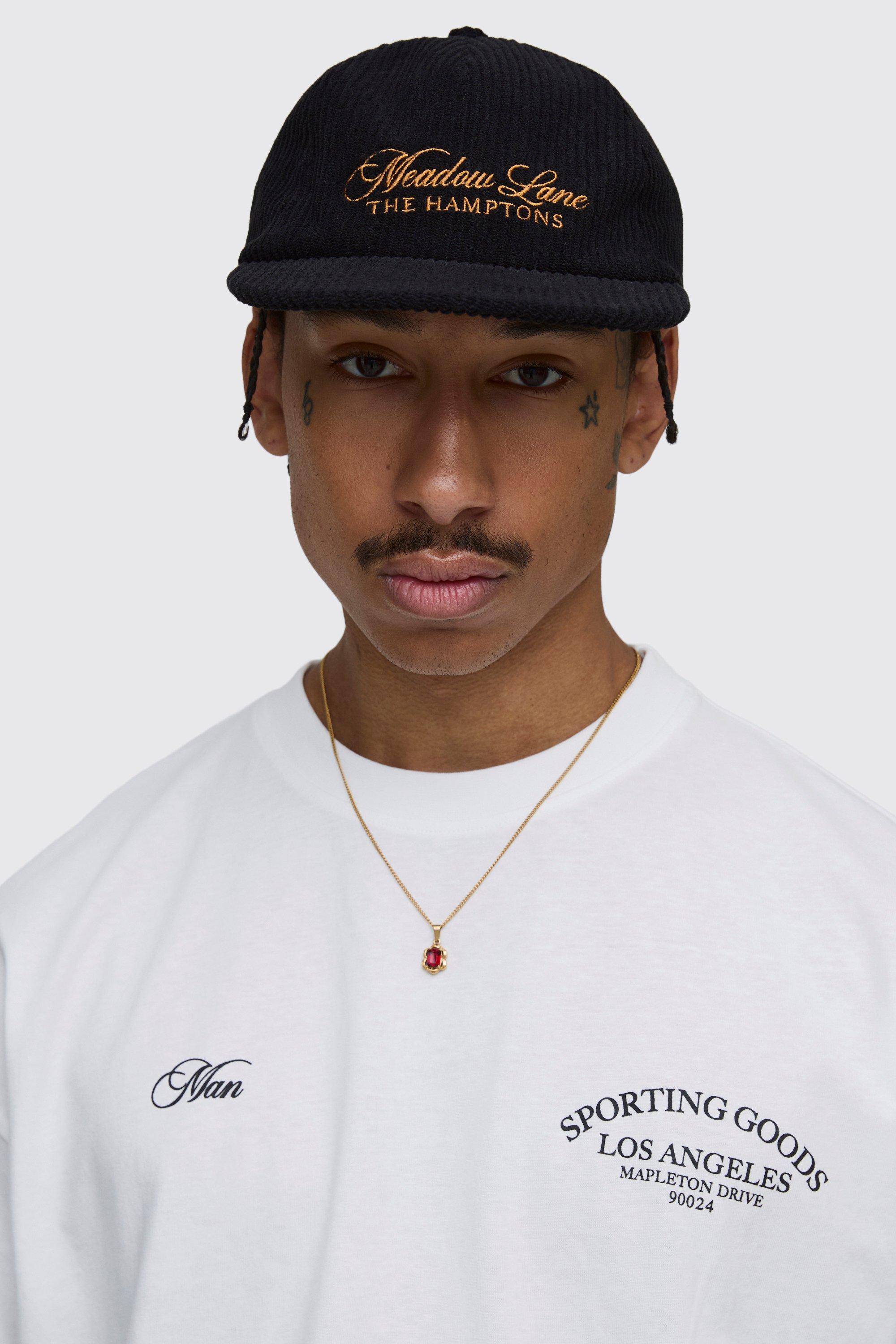 Boohoo Hamptons Embroidered Cap, Black