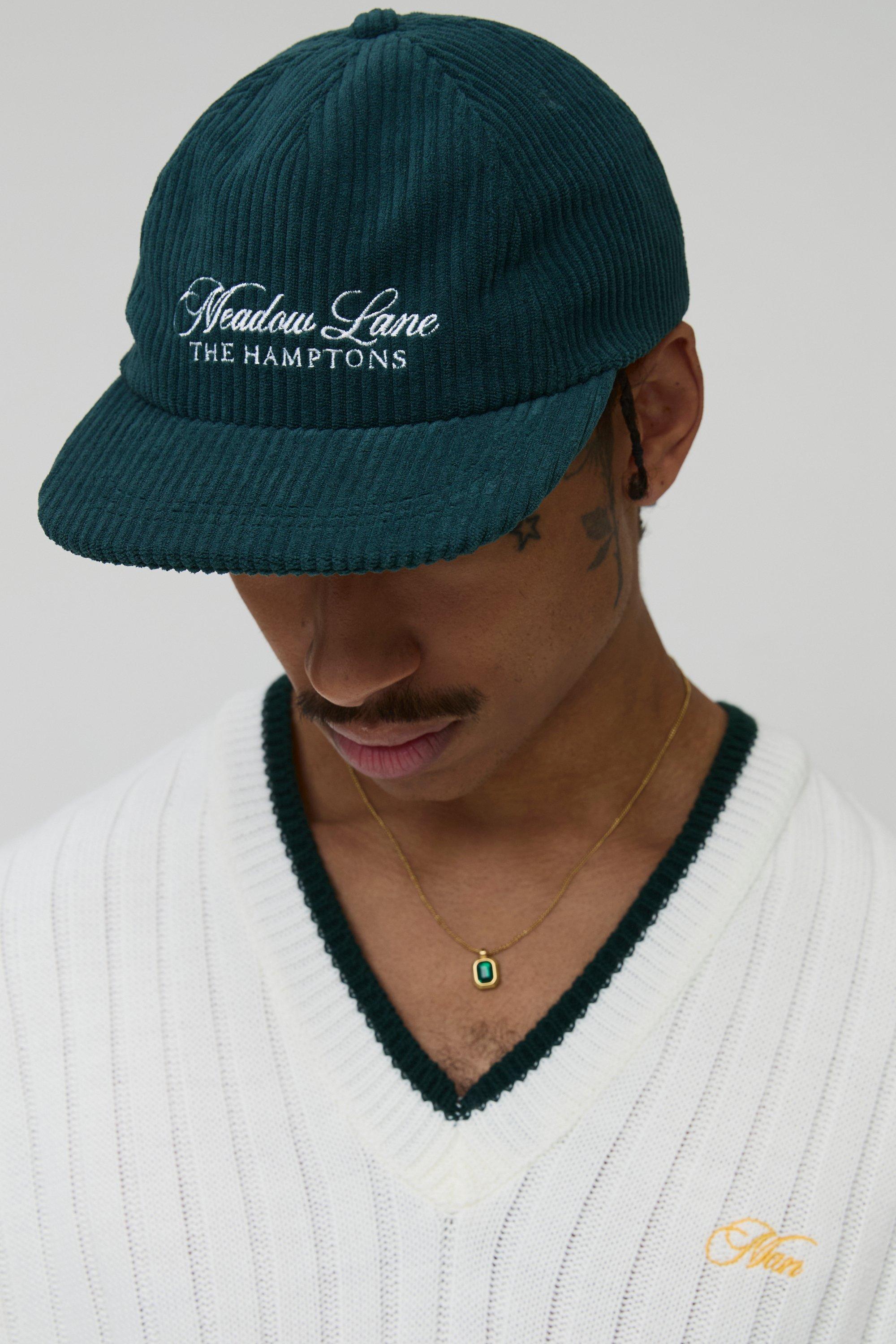 Boohoo Hamptons Embroidered Cap, Forest