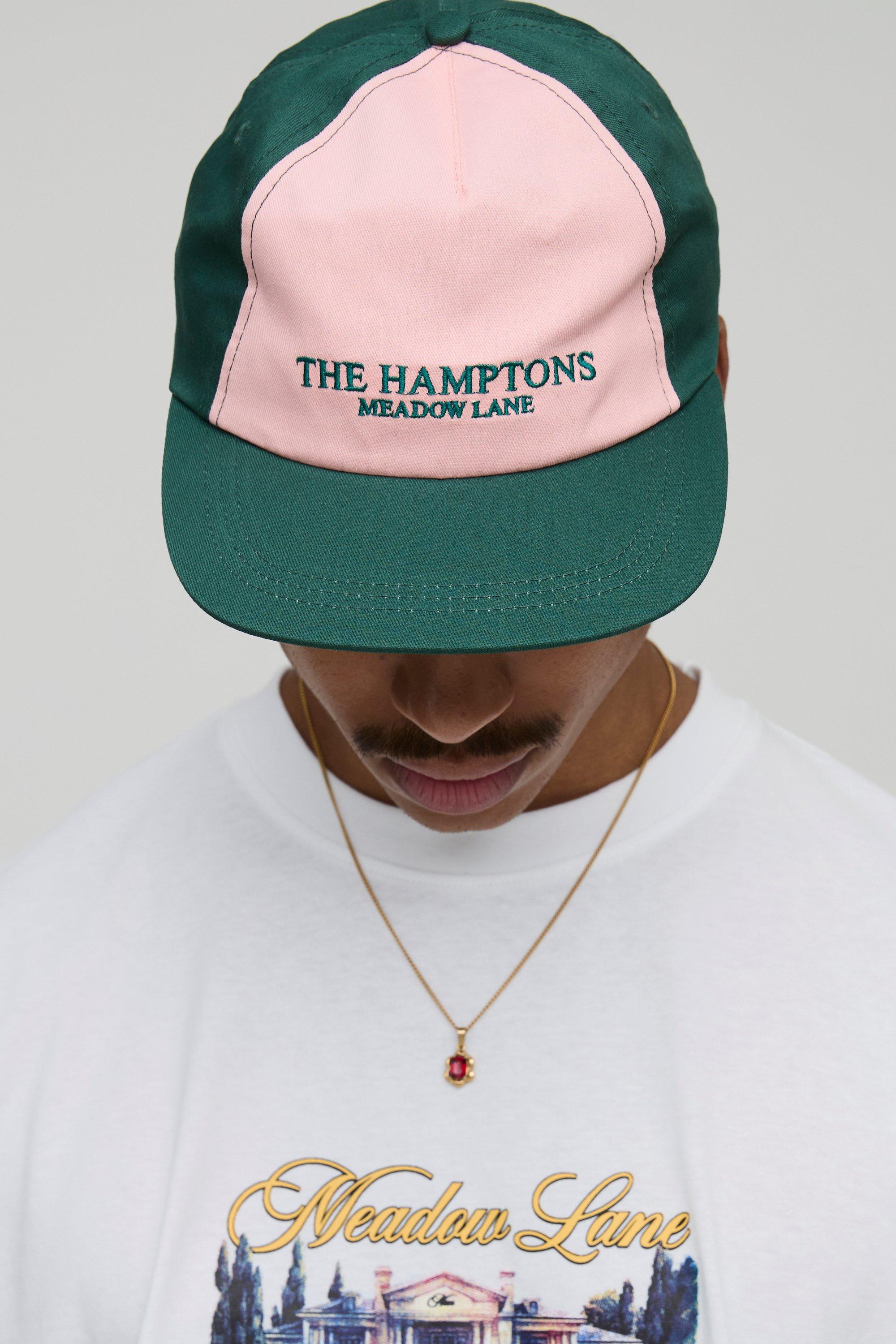 Boohoo Hamptons Embroidered Cap, Pink