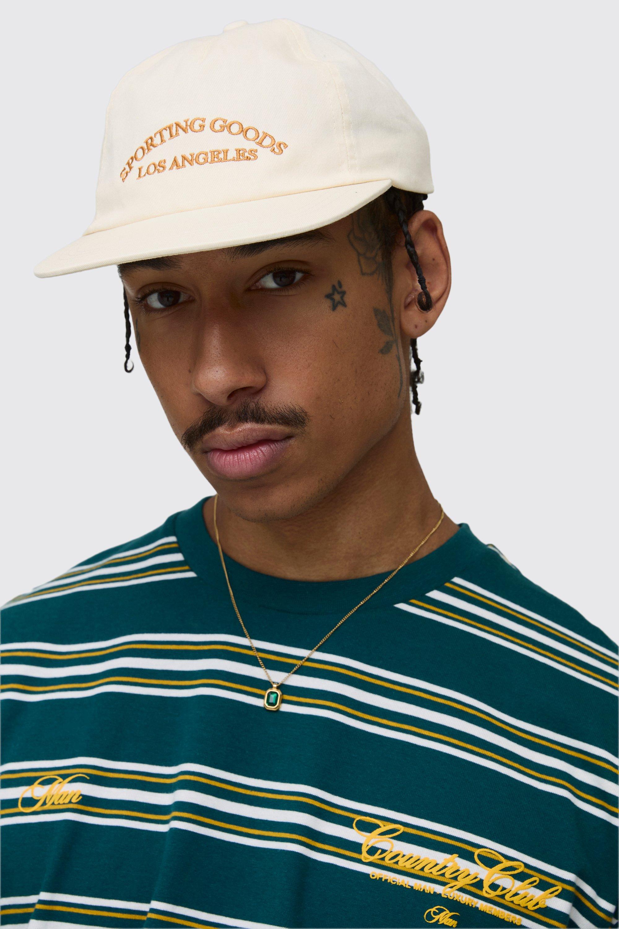Boohoo Sporting Embroidered Cap, Ecru