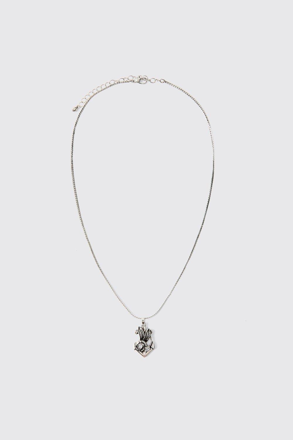 Image of Eagle Pendant Necklace, Grigio