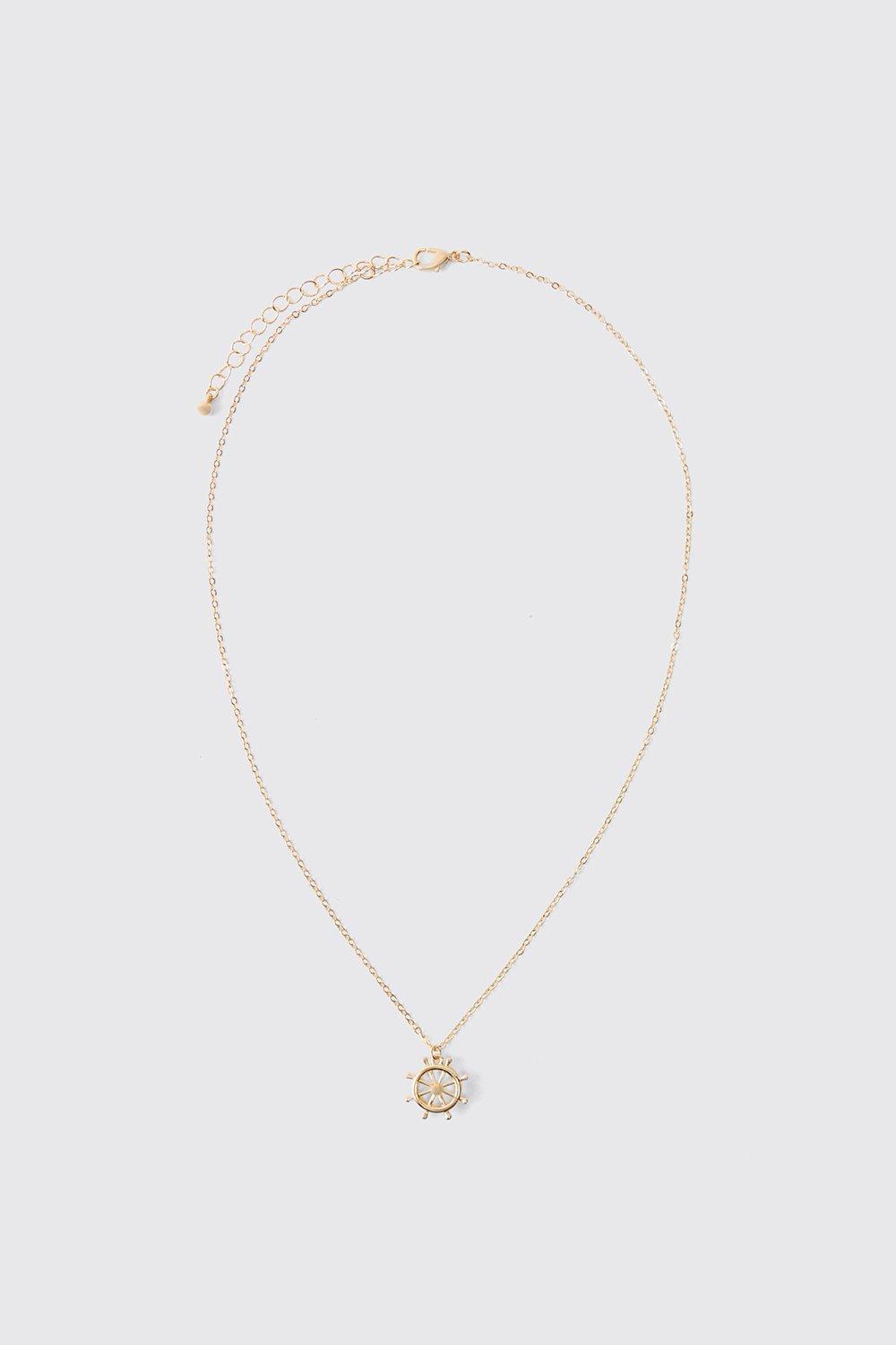 Image of Helm Charm Necklace, Metallics
