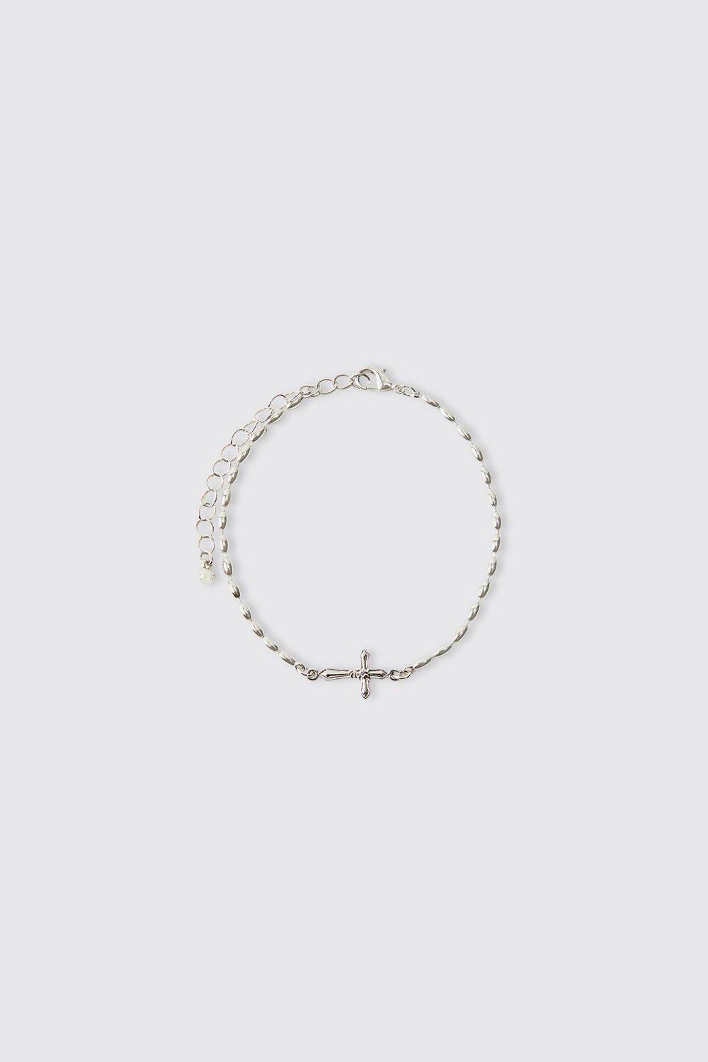 Image of Silver Cross Bracelet, Grigio