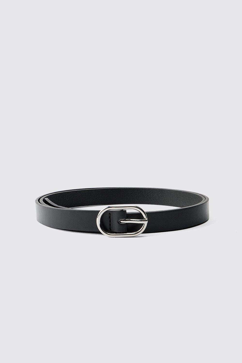 Image of Formal Belt With Metal Buckle, Nero