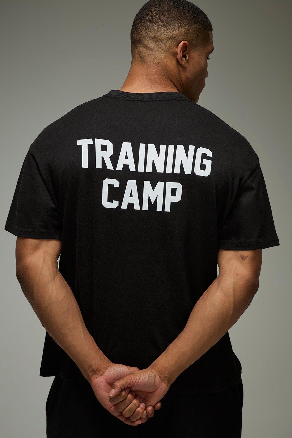 Image of Man Active Training Camp Oversized T-shirt, Nero