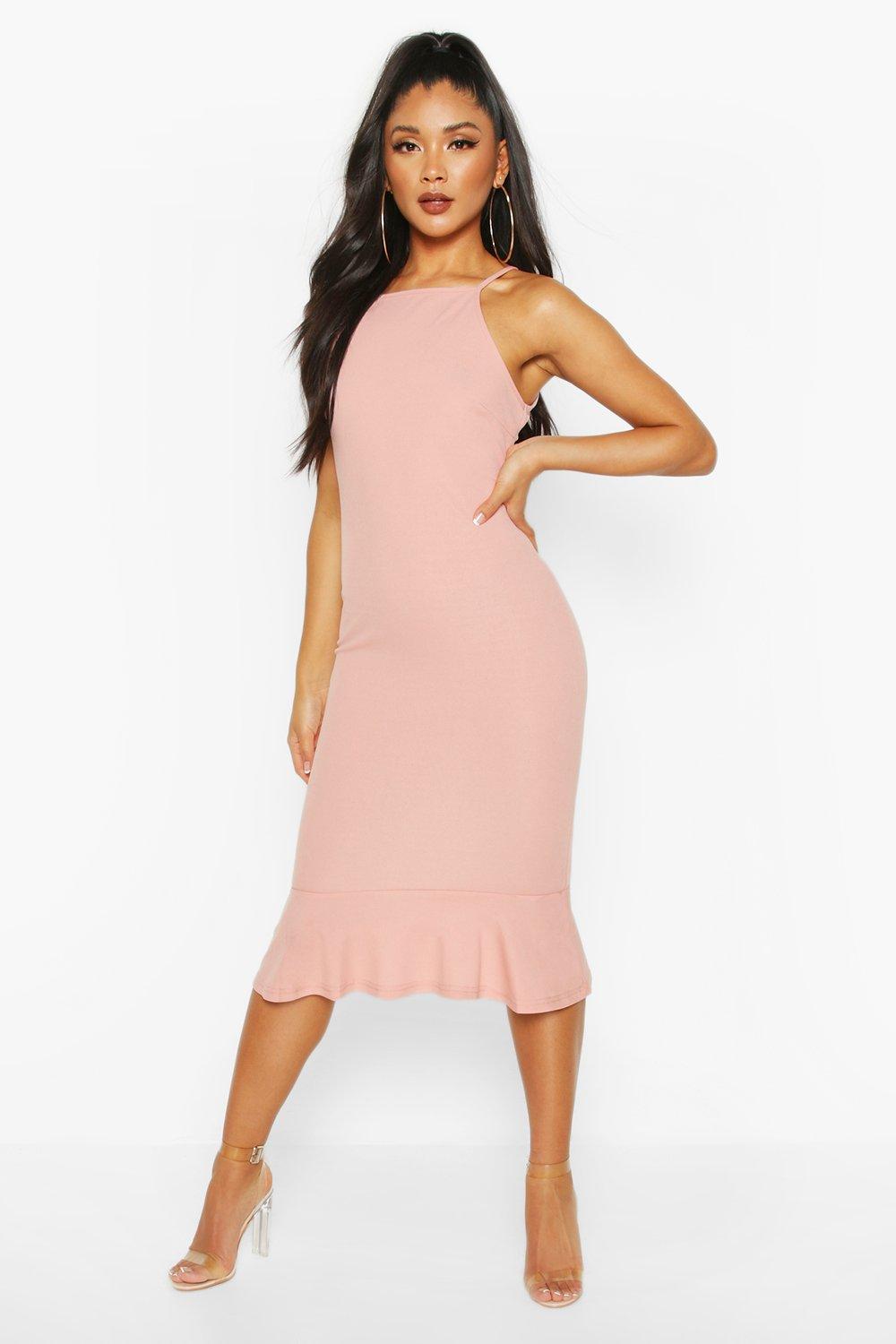 peplum hem dress