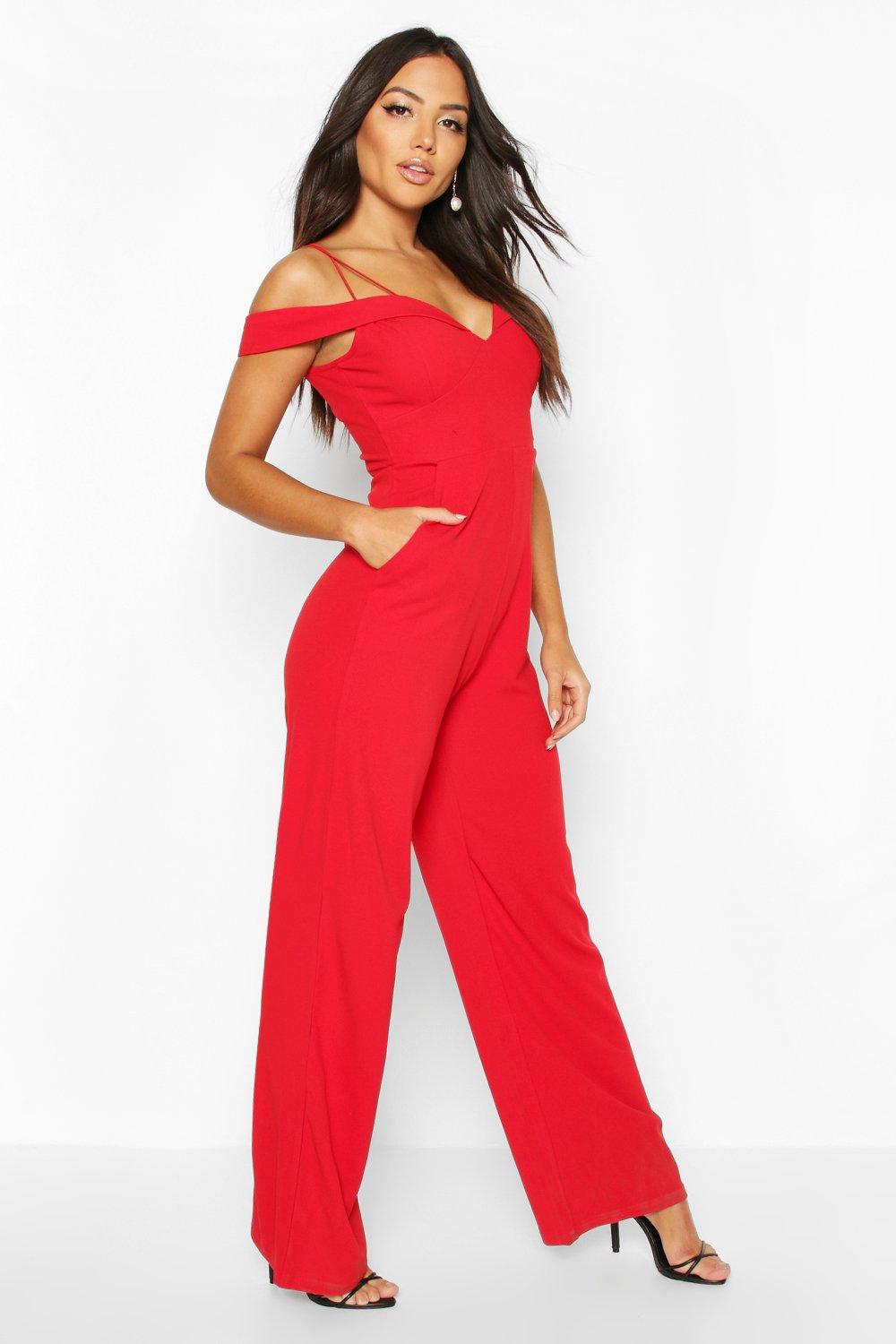 red sweetheart jumpsuit