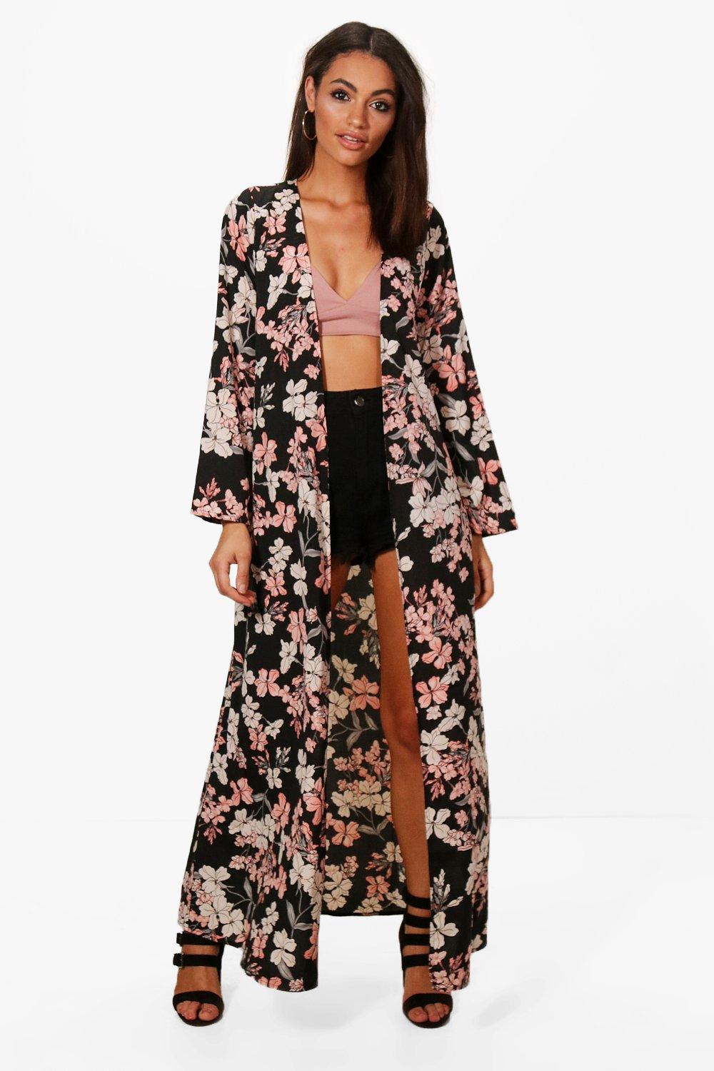 floral maxi kimono