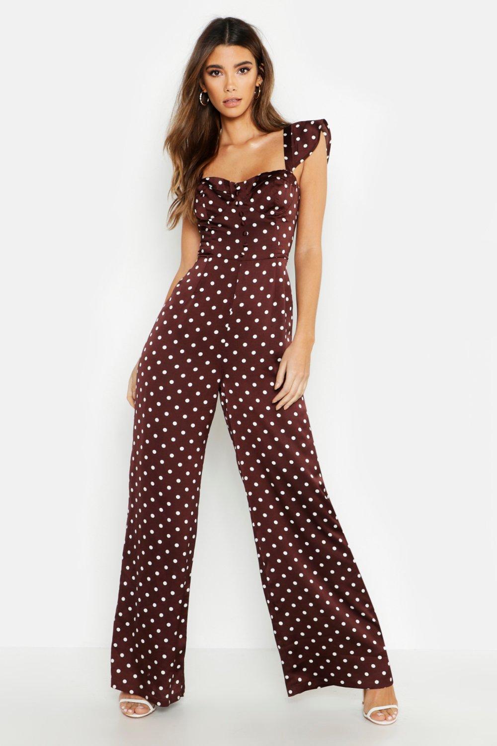 boohoo polka dot jumpsuit