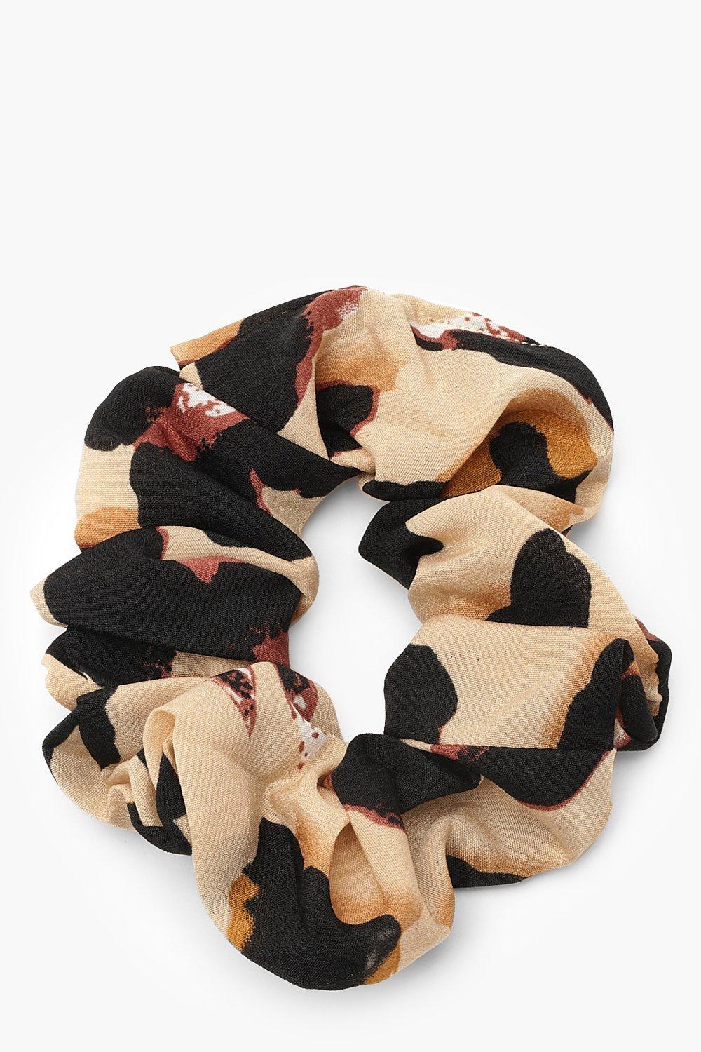 Satin Leopard Print Scrunchie Boohoo