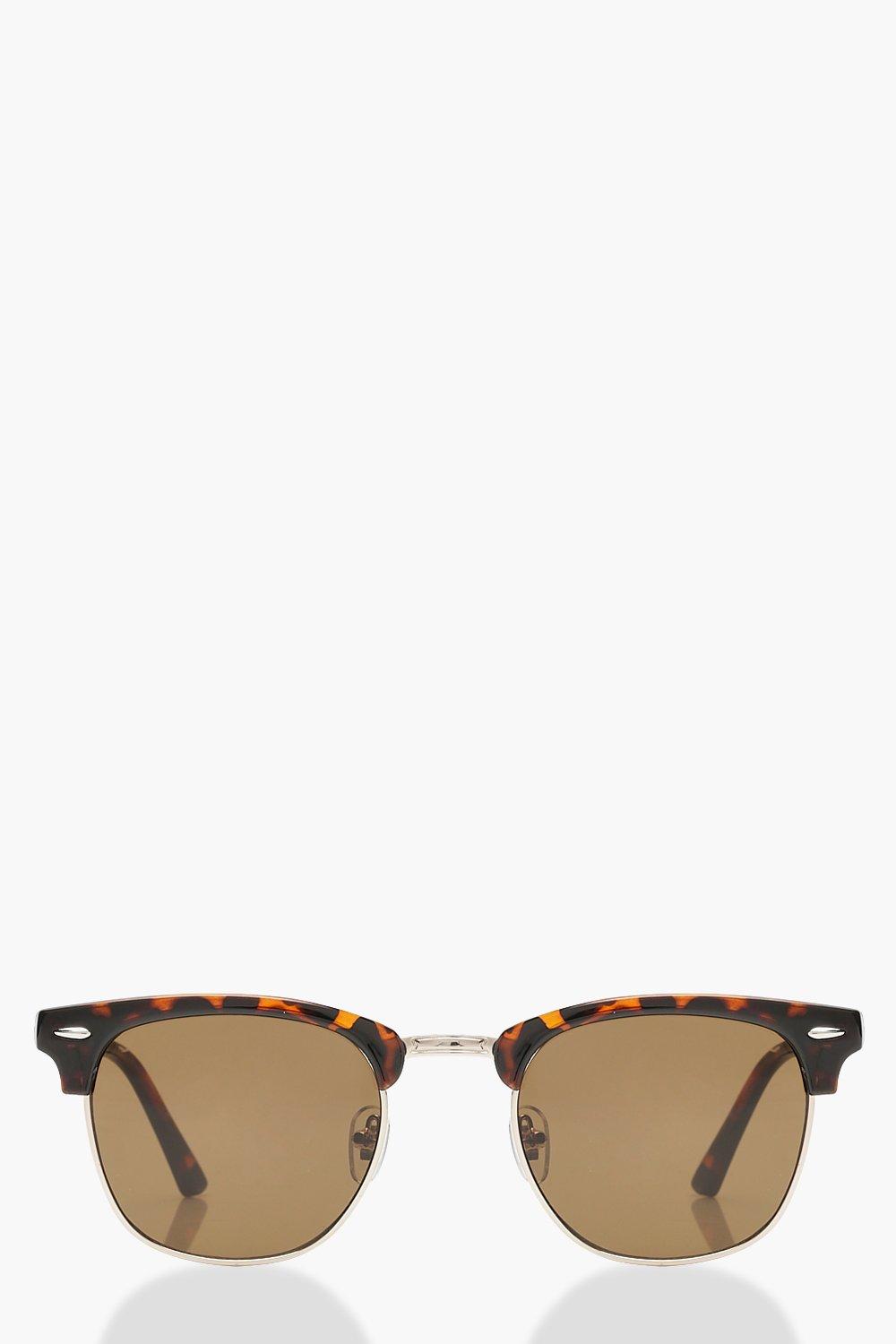 

Классические солнцезащитные очки в квадратной черепаховой оправе, Brown