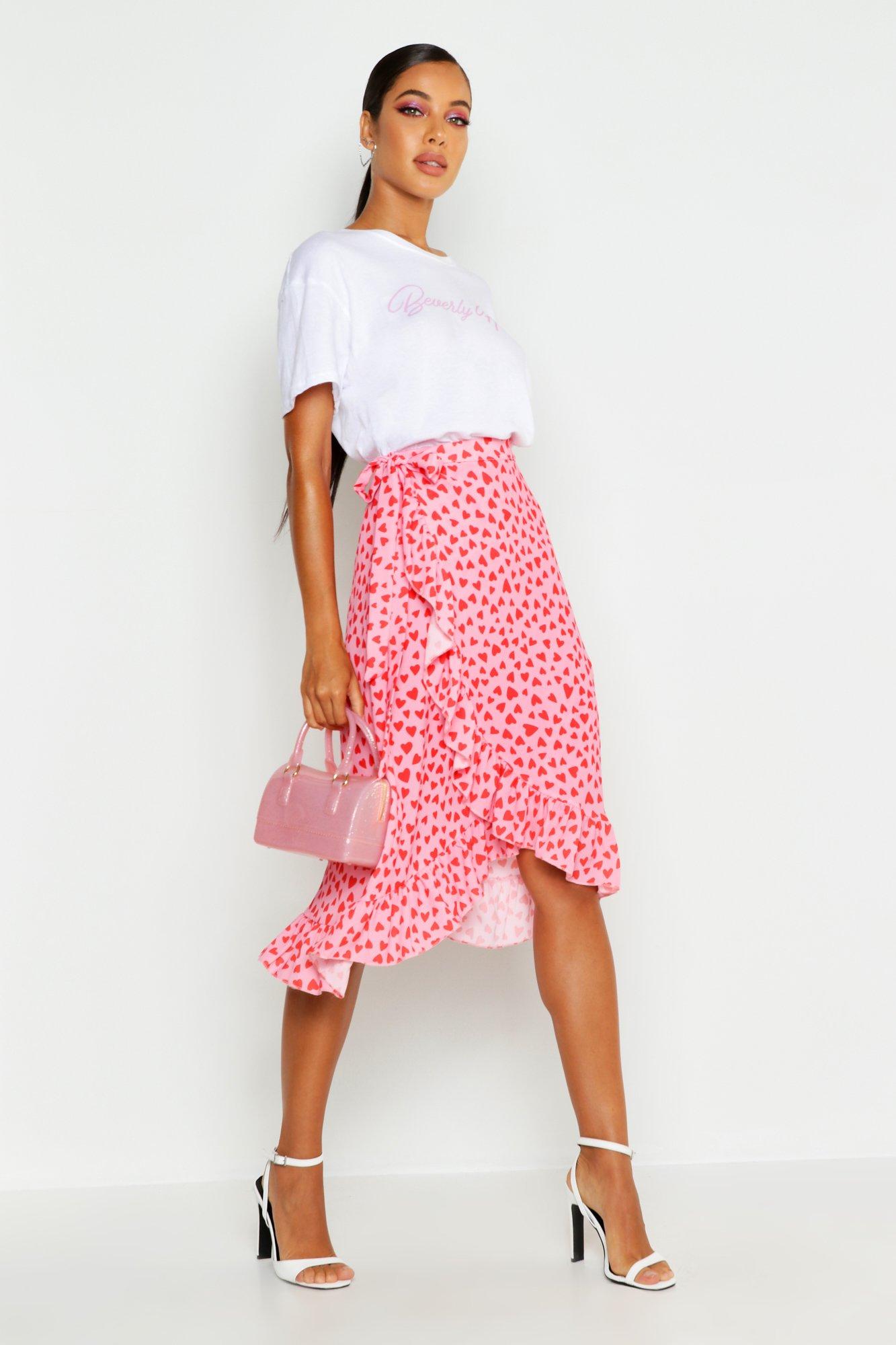 heart midi skirt