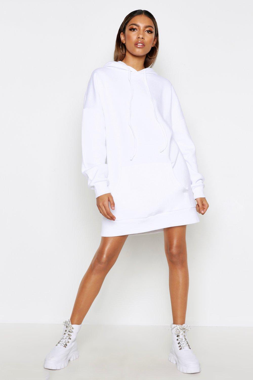 white sweat dress