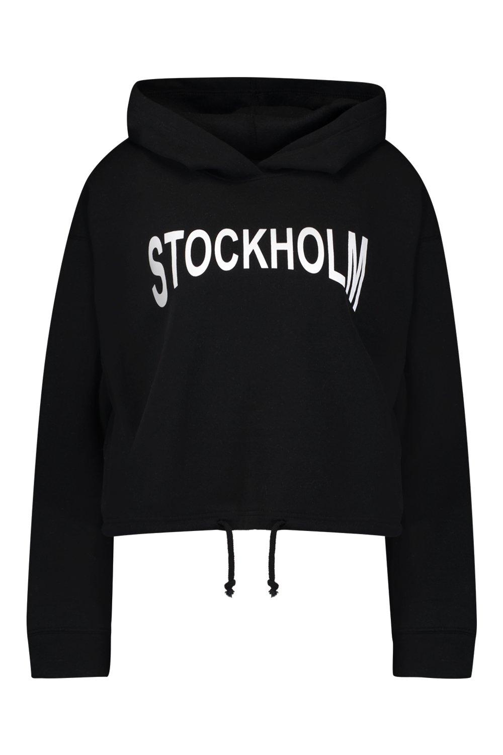 

Вельветовая толстовка оверсайз на кулиске, Black