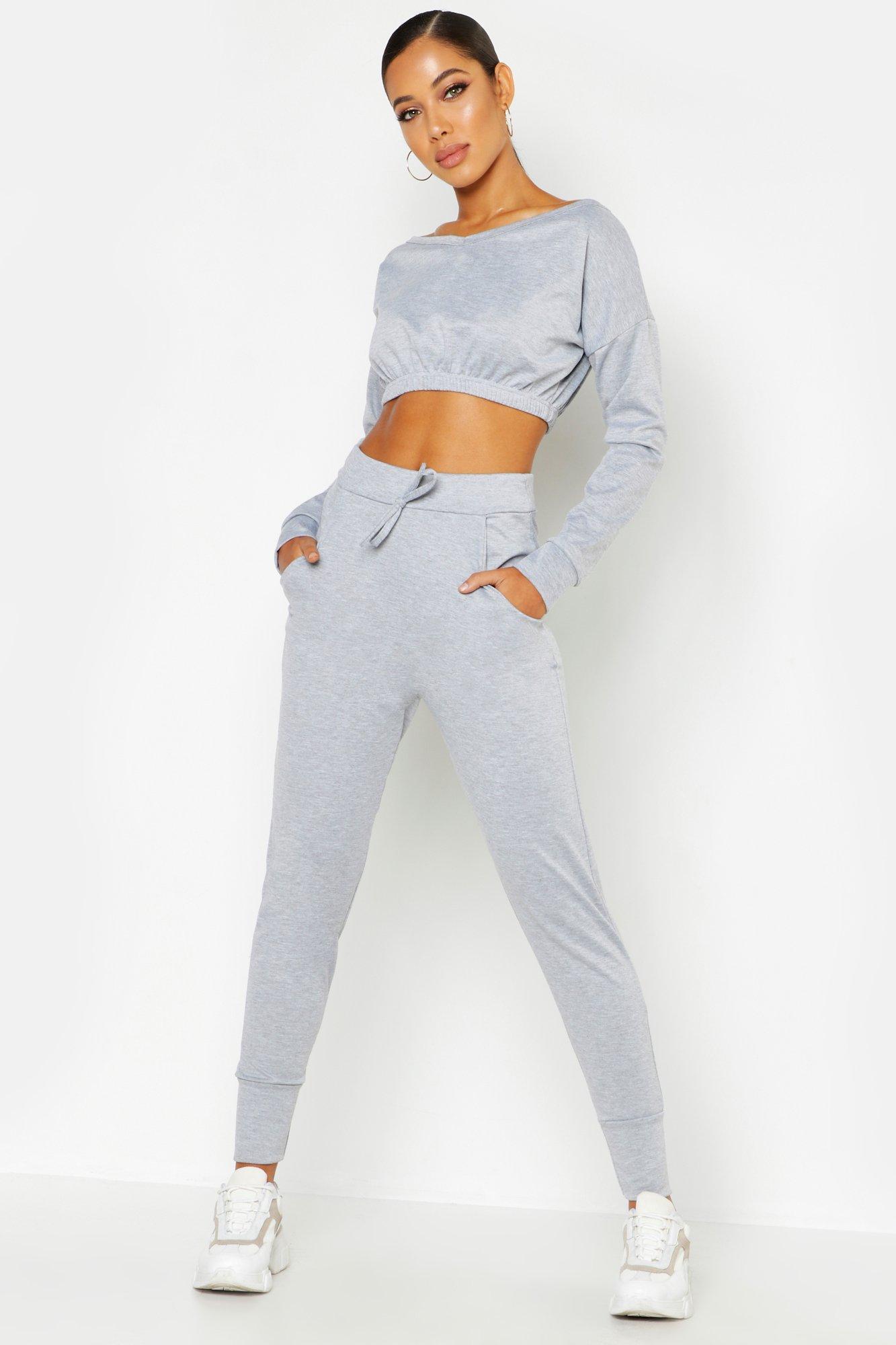 off the shoulder tracksuit
