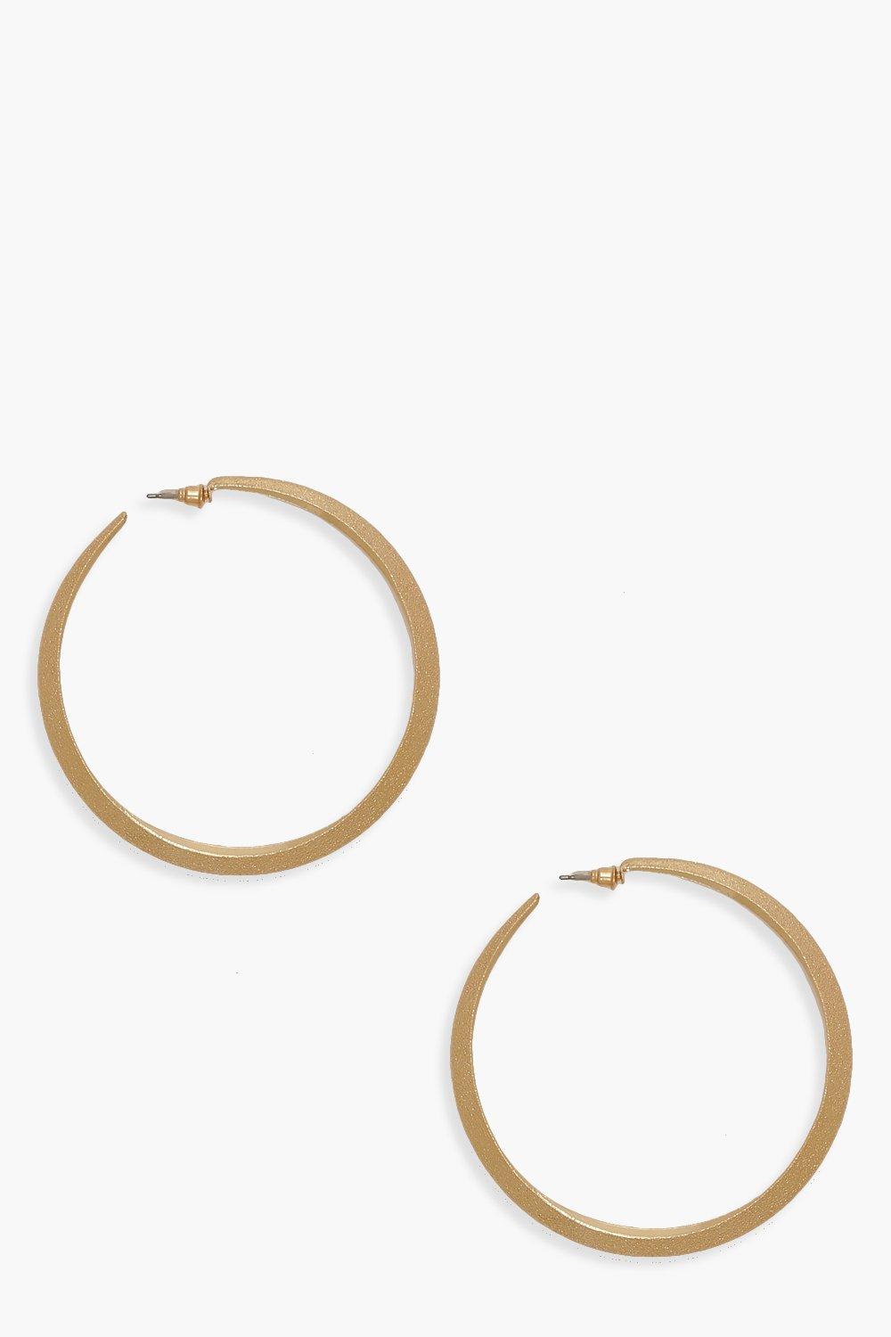 

Текстурированные серьги-кольца 7,5 см, Gold
