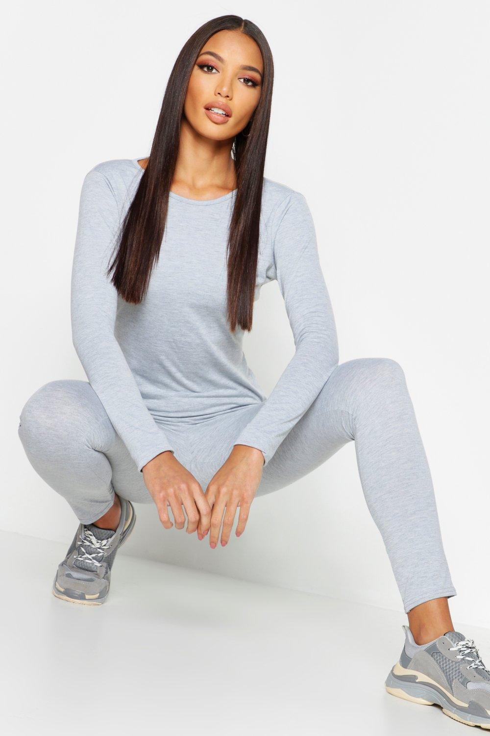 

Fit Basic Спортивный топ с длинными рукавами, Silver