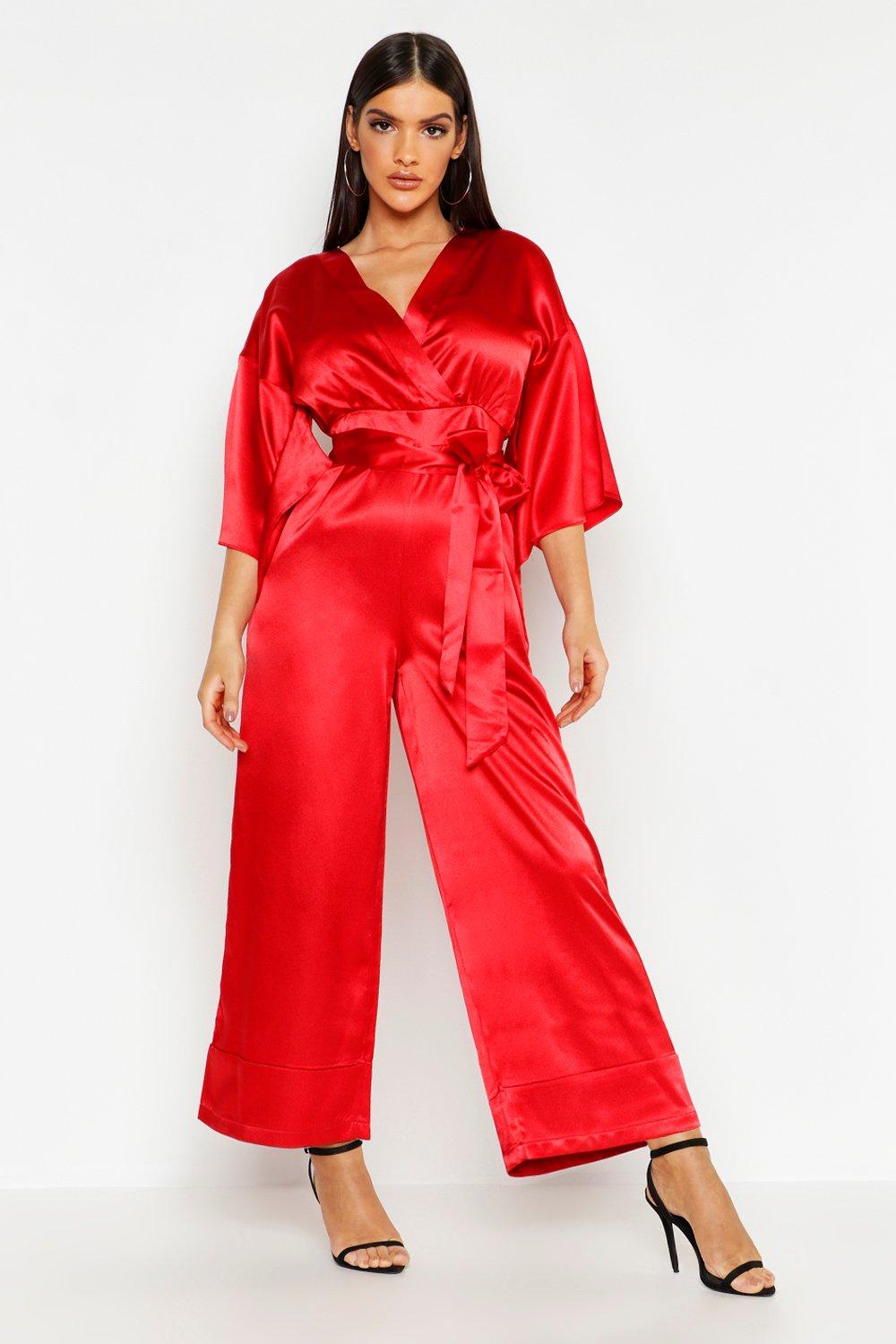 satin kimono jumpsuit