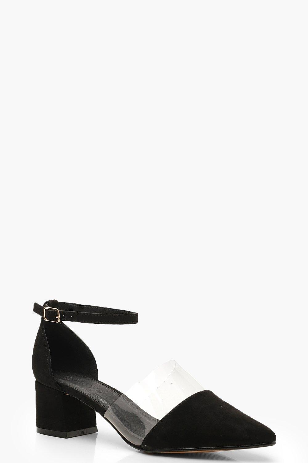 Wide Fit Pointed Low Block Heels | Boohoo