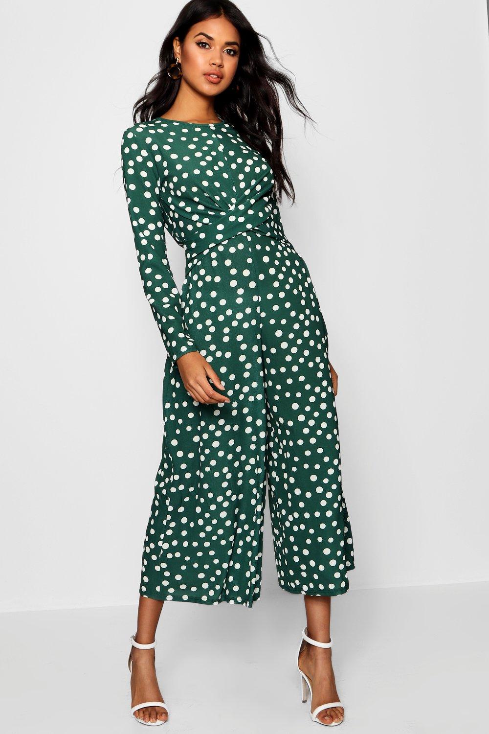 boohoo spotty jumpsuit