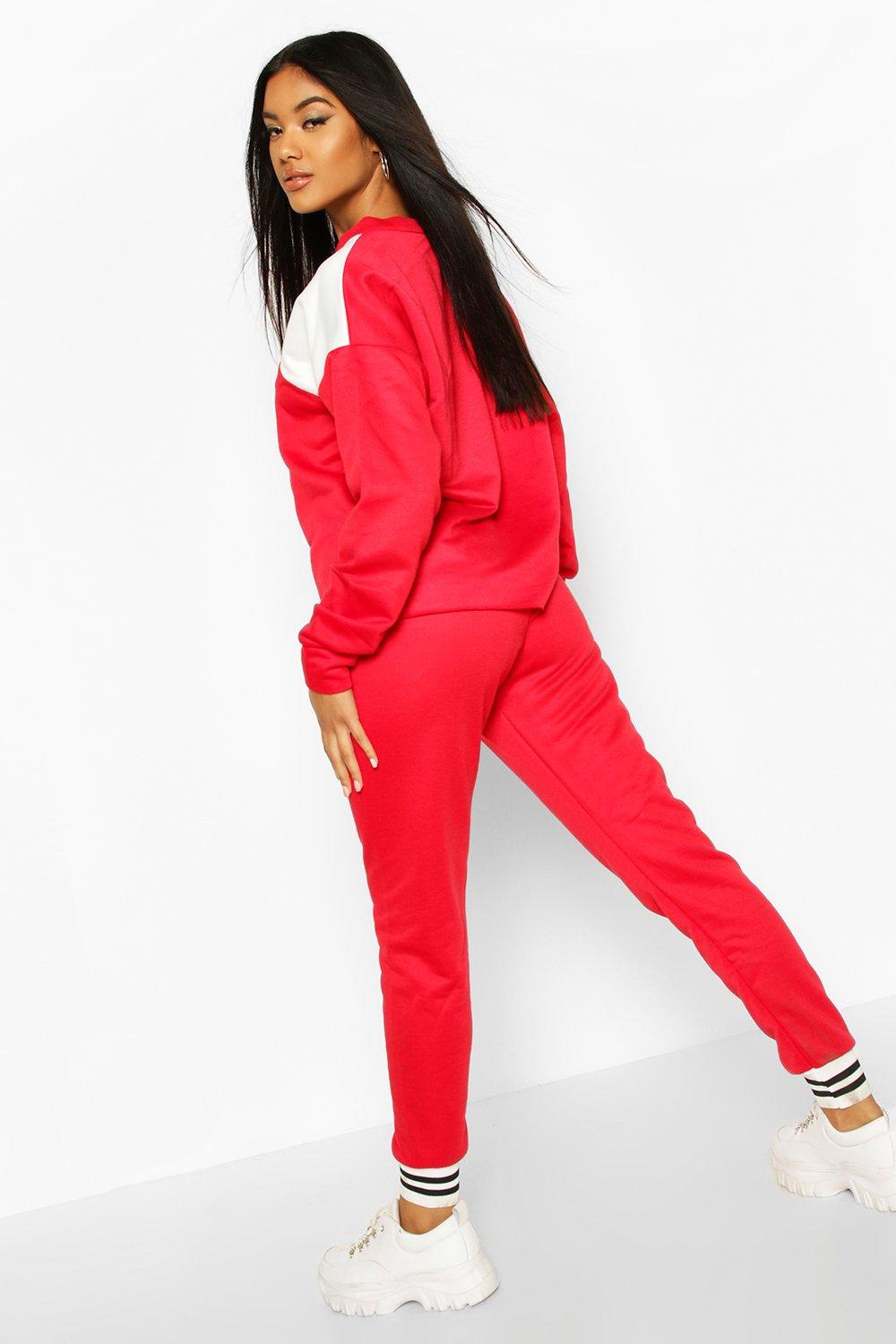

Для спорта Контрастный спортивный костюм, Red