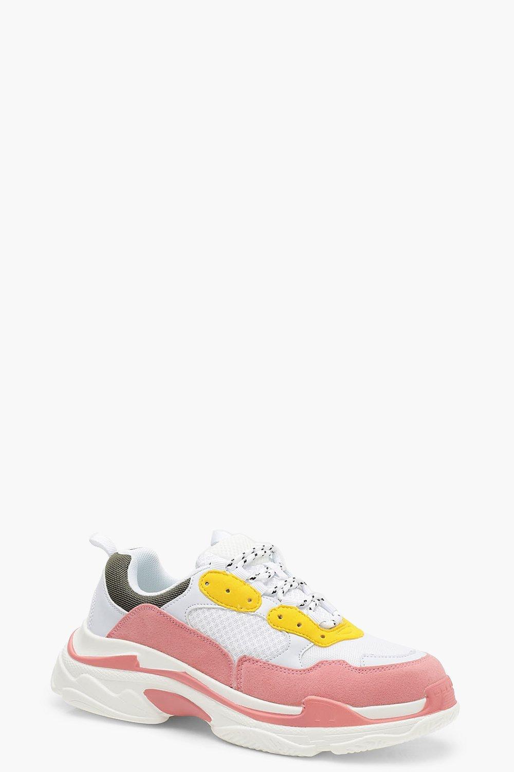 chunky platform lace up trainers