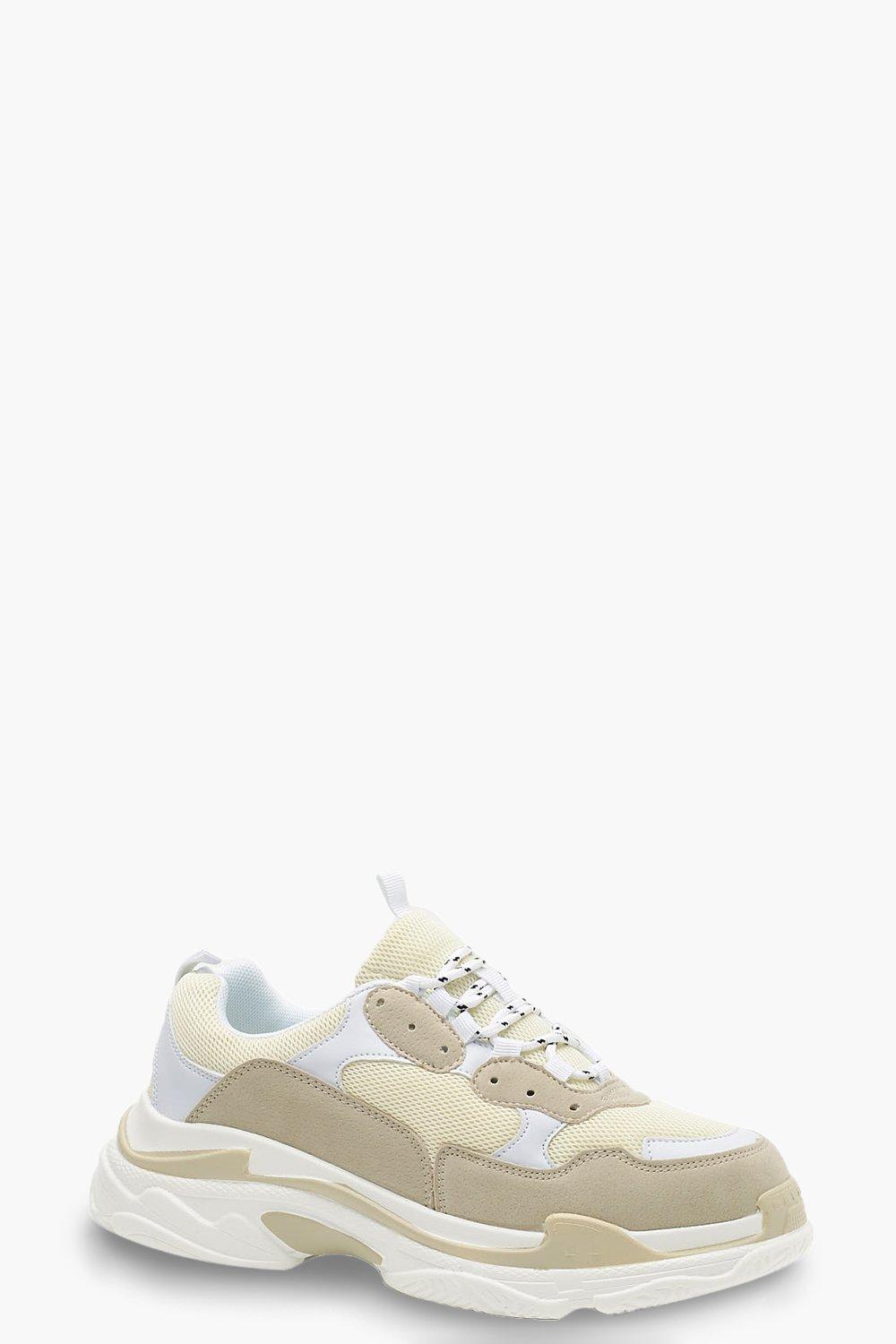 boohoo white trainers