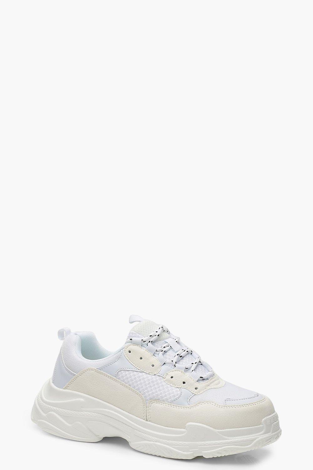 white chunky trainers