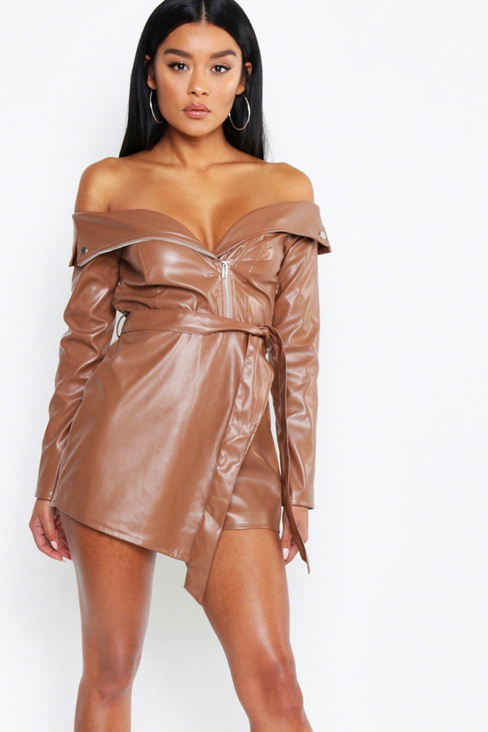 leather look playsuit