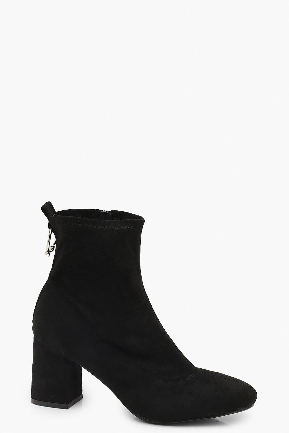 boohoo chunky platform block heel sock boots