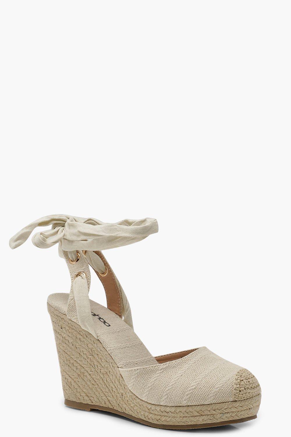 wrap espadrille wedges