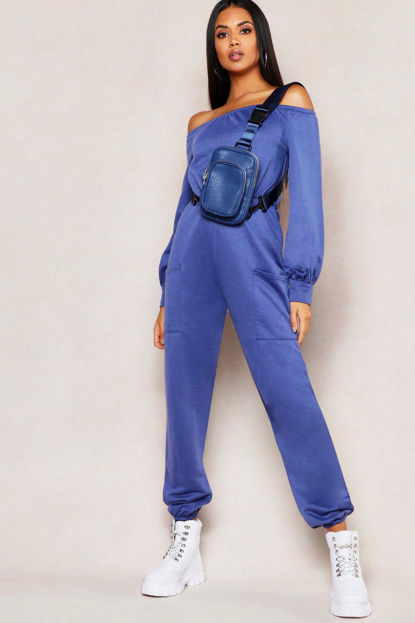 off shoulder lounge jumpsuit