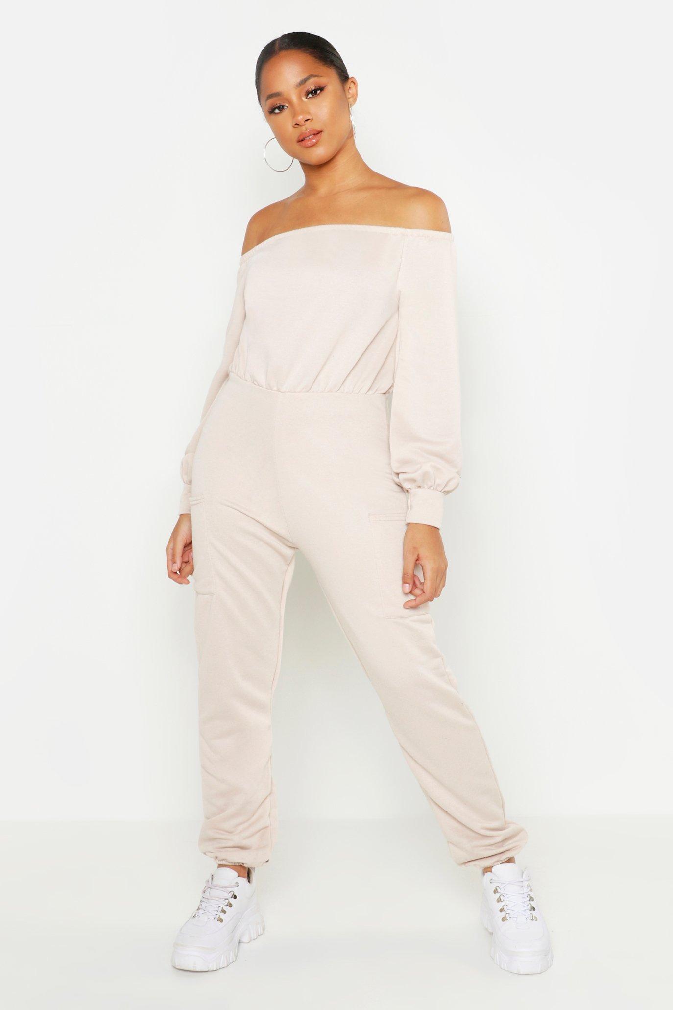 off shoulder lounge jumpsuit