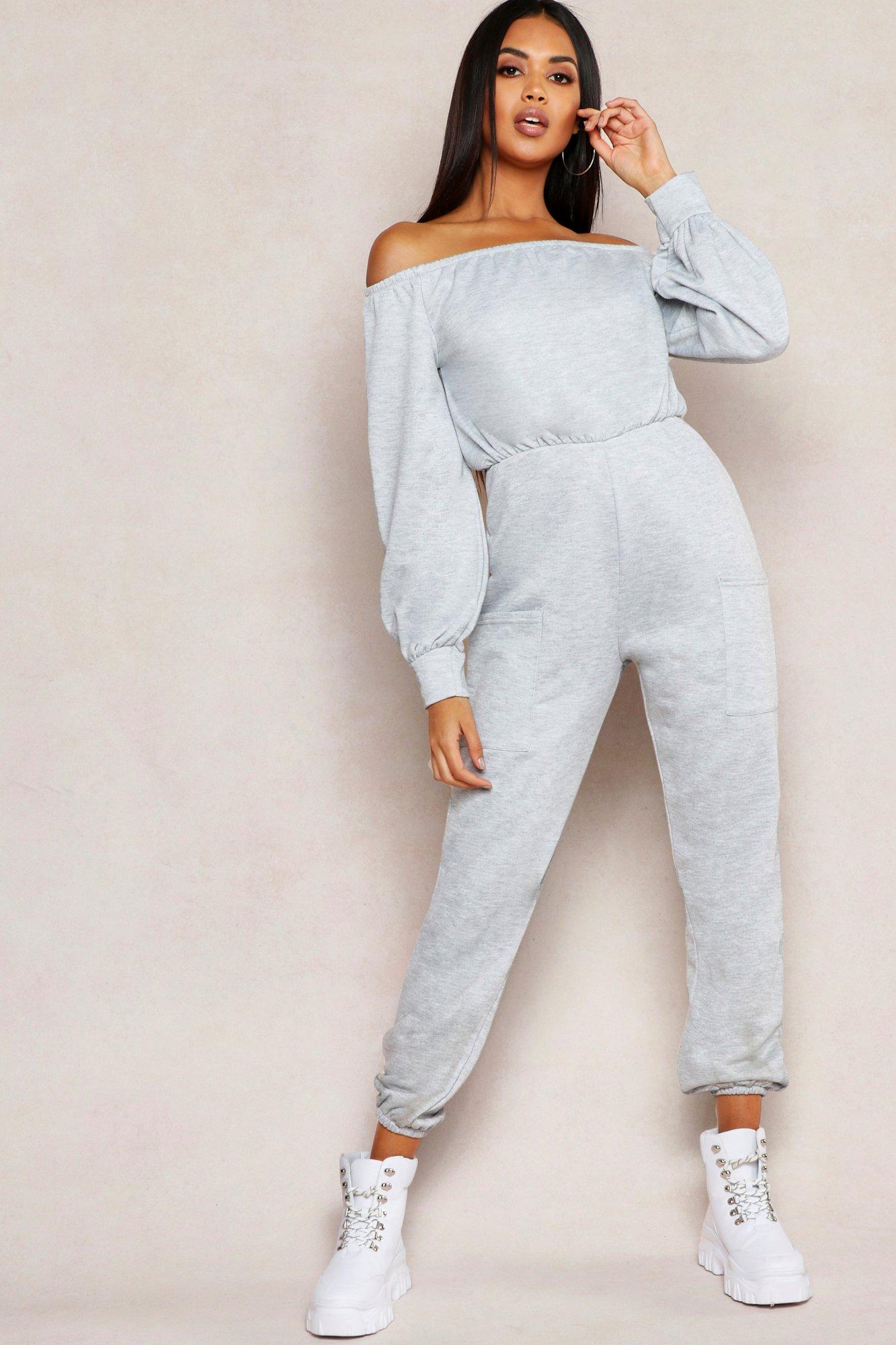 off shoulder lounge jumpsuit