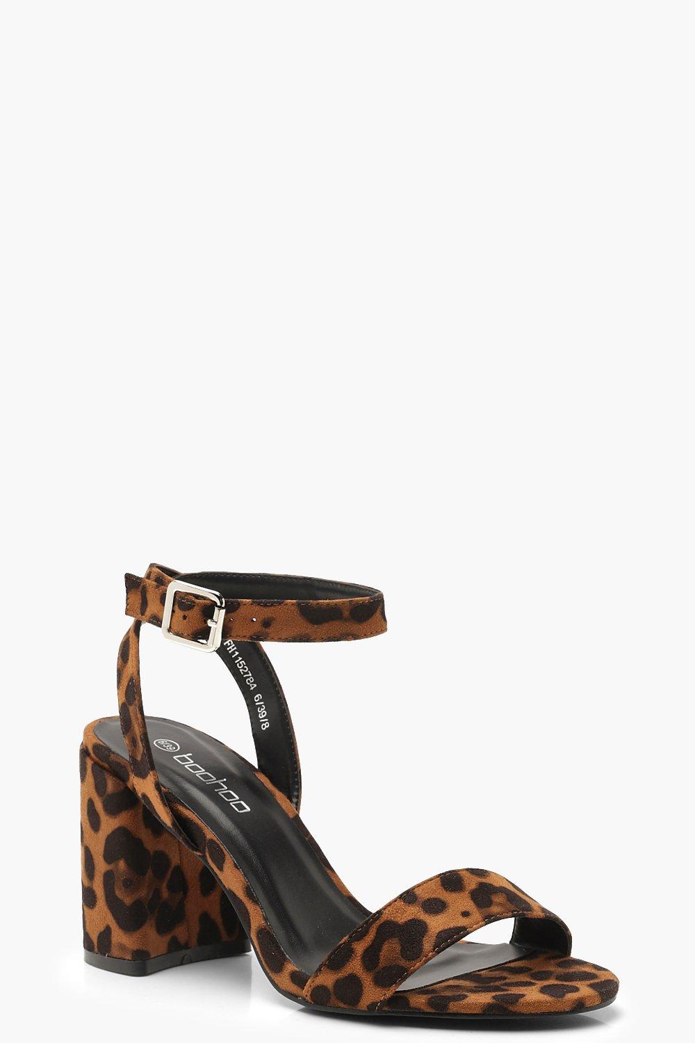 

Туфли на каблуках из двух частей с крупными блоками, Leopard