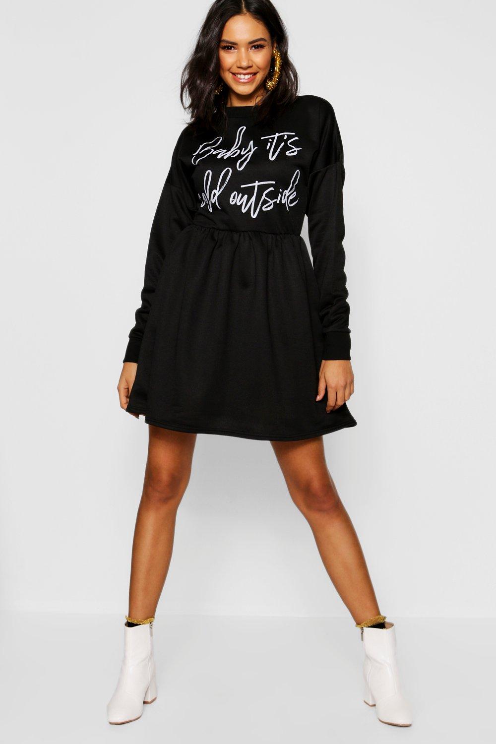 boohoo sweatshirt dress